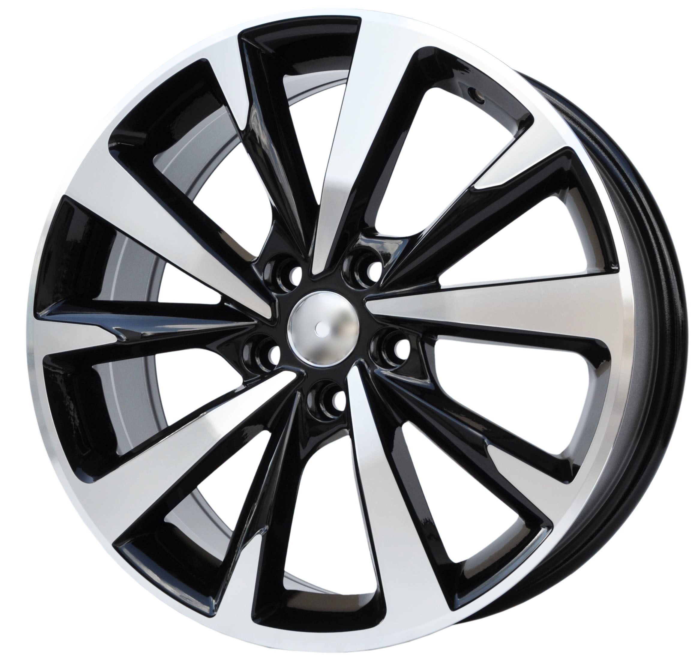 PDW 5869 Alufælge 18" 5x112 ET46 – Poleret/sort (sæt á 4)
