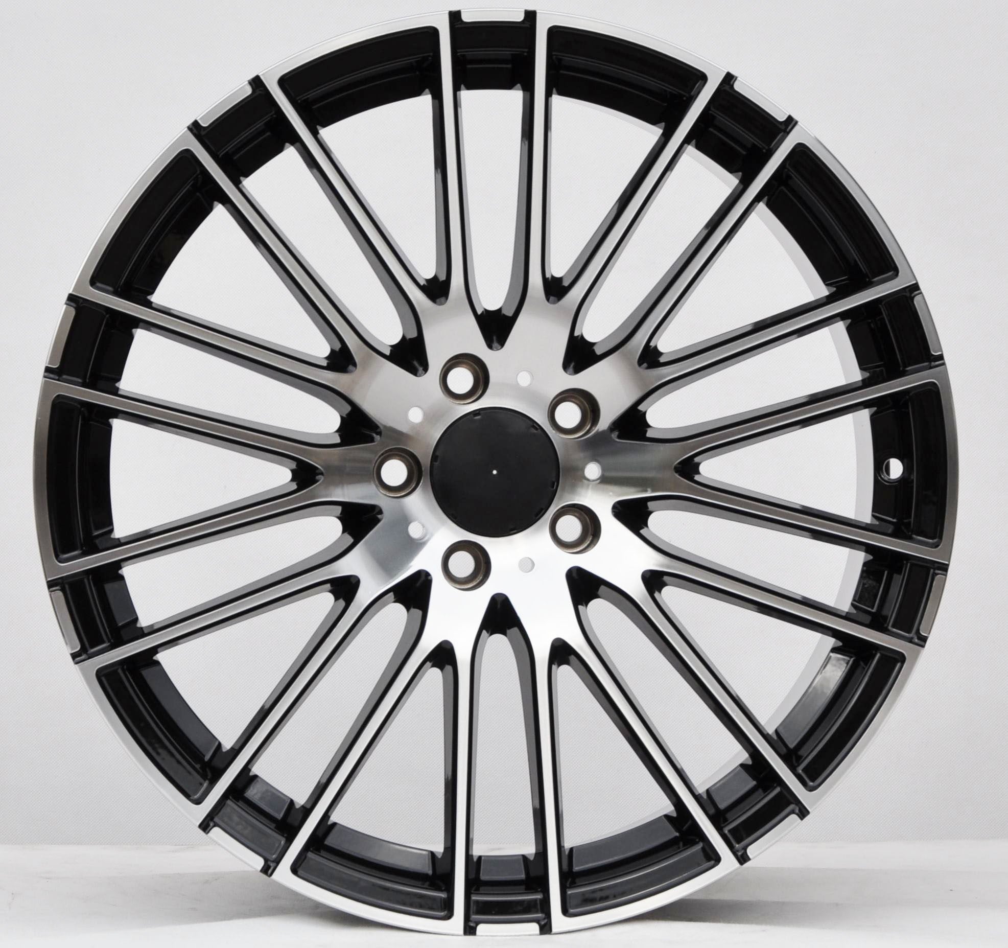 PDW 0341 Alufælge 19" 5x112 ET35 – Poleret/sort (sæt á 4)