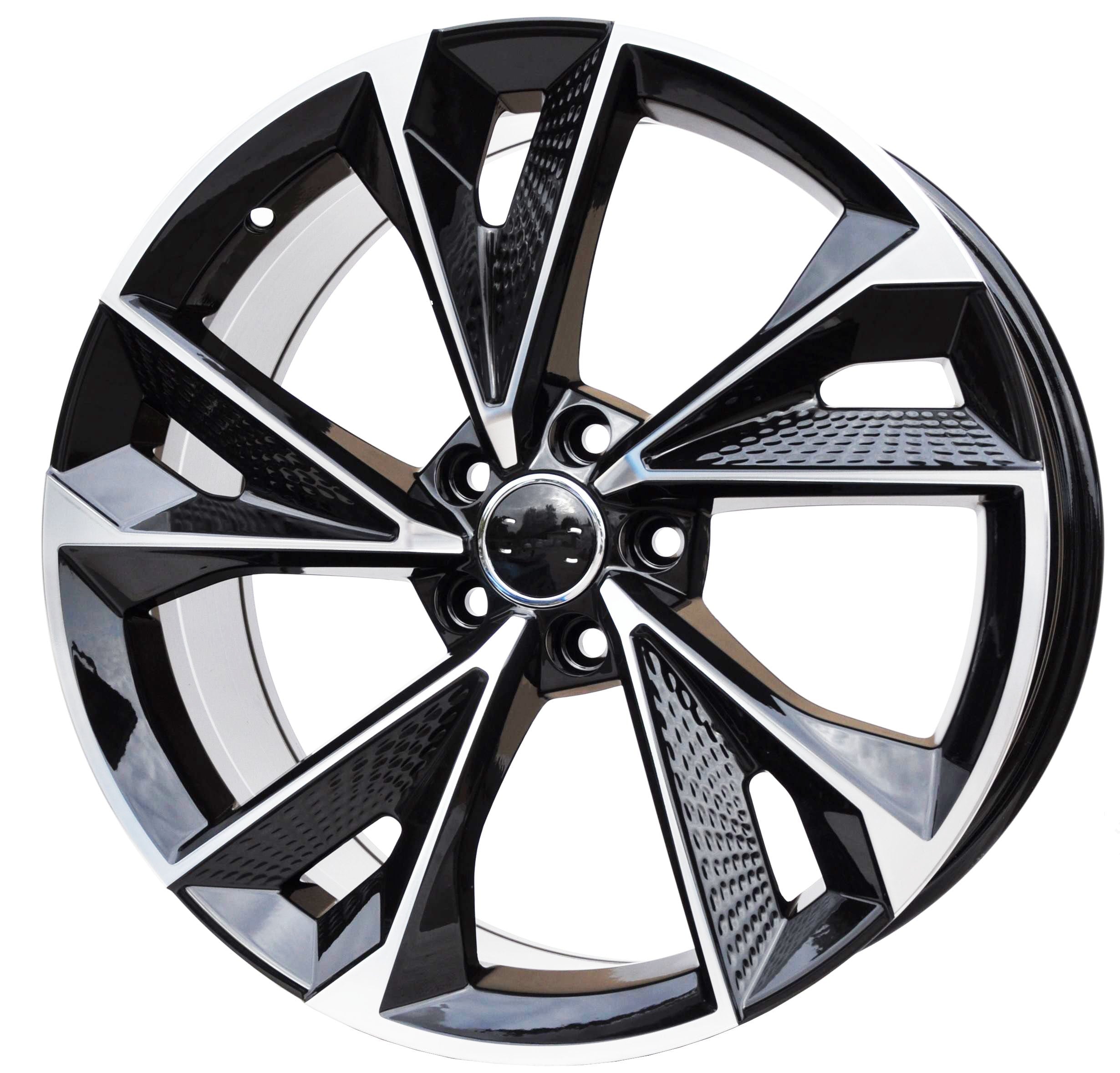 PDW 1566 Alufælge 20" 5x112 ET43 – Poleret/sort (sæt á 4)