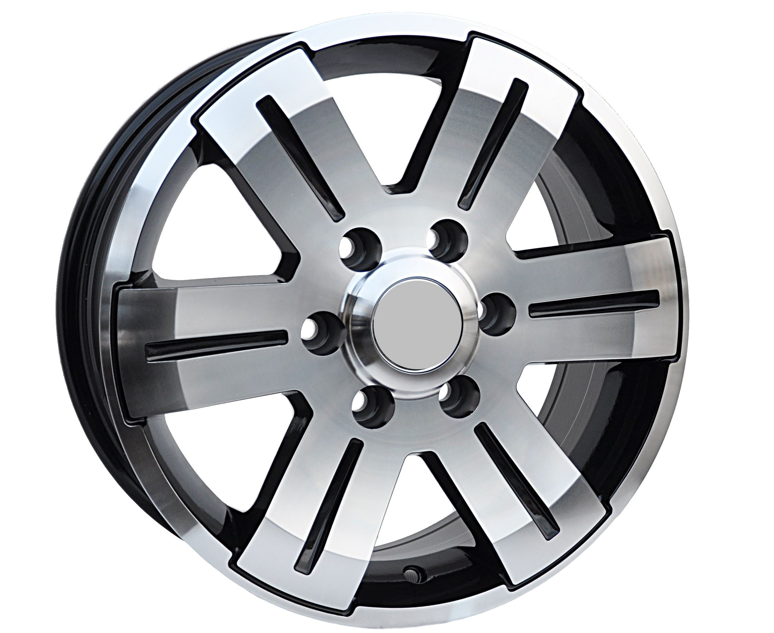PDW 562 Alufælge 16" 6x125 ET55 – Poleret/sort (sæt á 4)