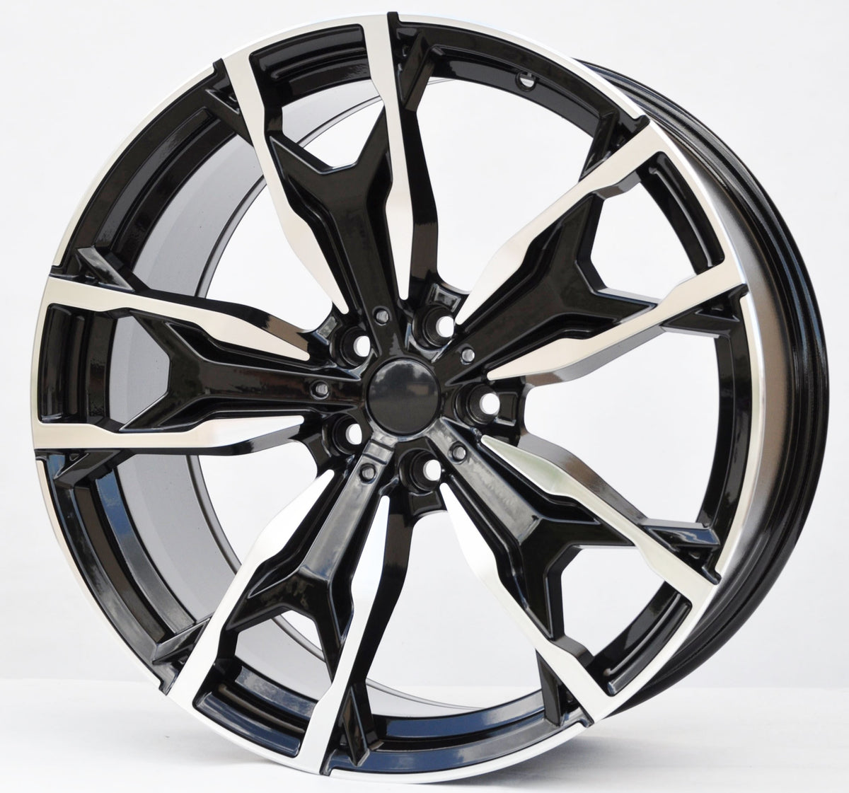 PDW 0204 Alufælge 20" 8/9,5J 5x112 ET27 – Poleret/sort (sæt á 4)
