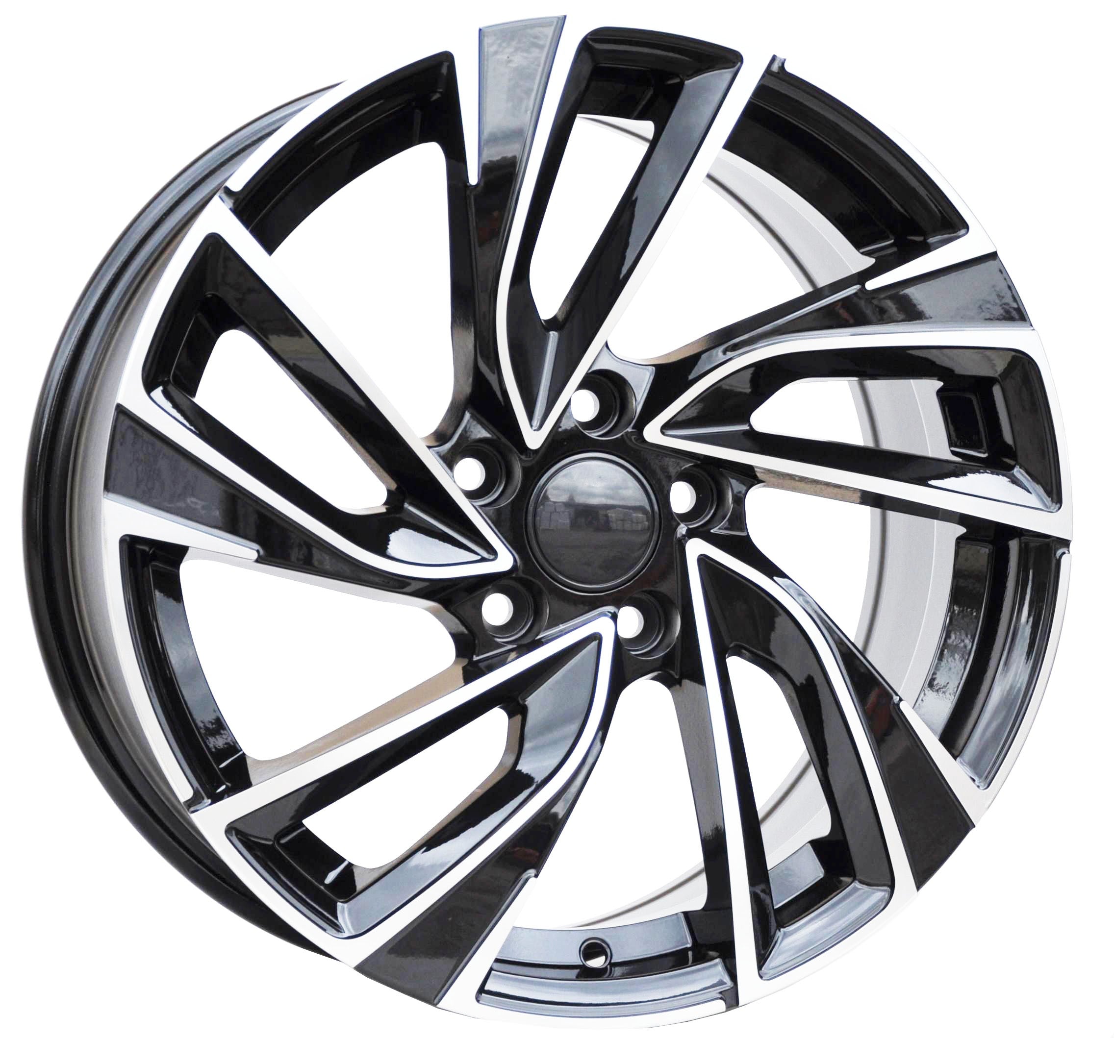 PDW 5772 Alufælge 19" 5x112 ET45 – Poleret/sort (sæt á 4)