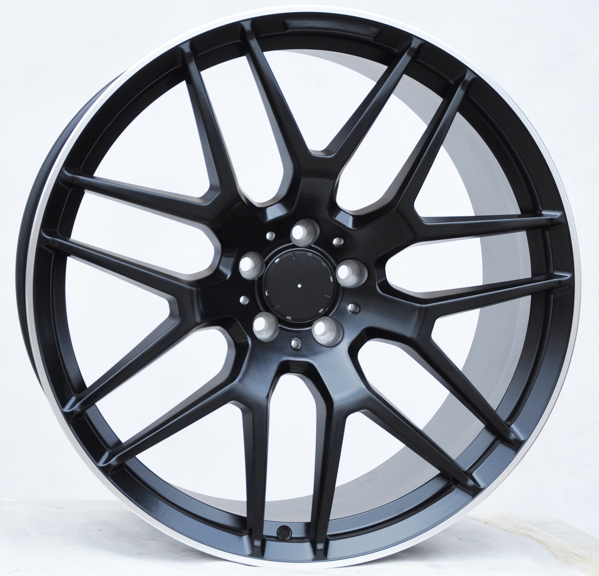 PDW FE115 Alufælge 21" 5x112 ET52 – Poleret/sort mat (sæt á 4)