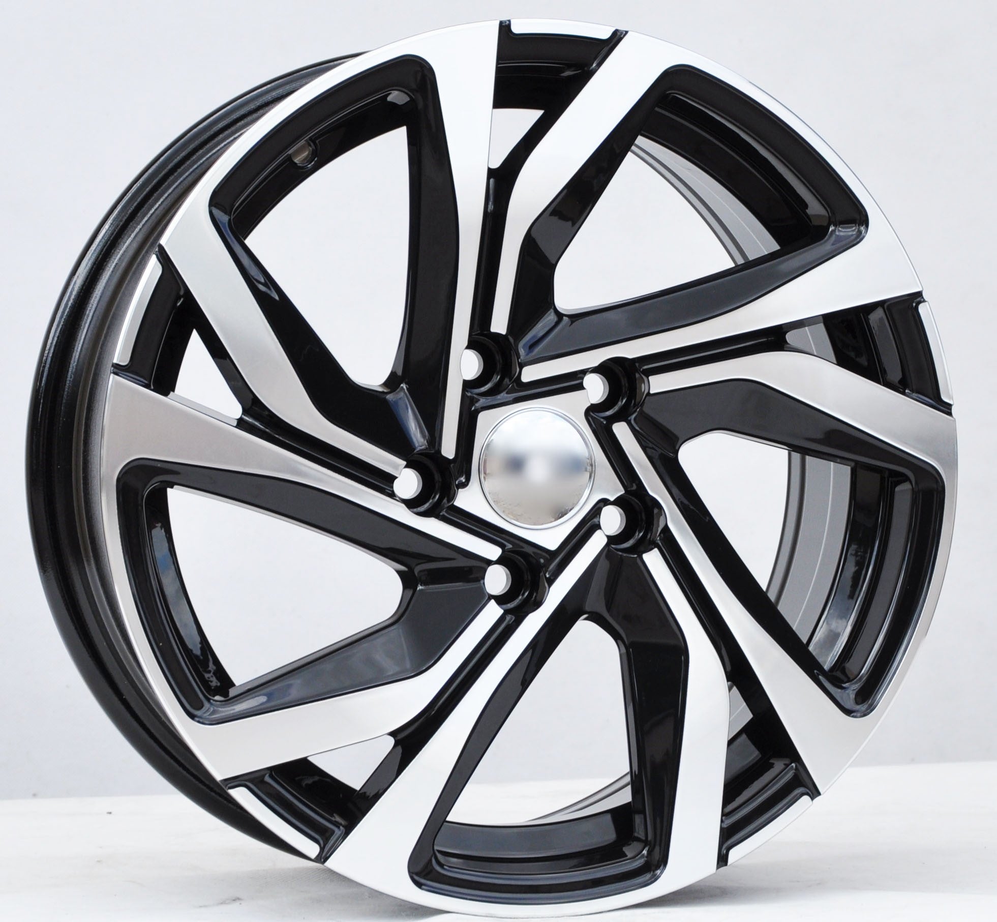 PDW 5762 Alufælge 16" 5x114.3 ET41 – Poleret/sort (sæt á 4)