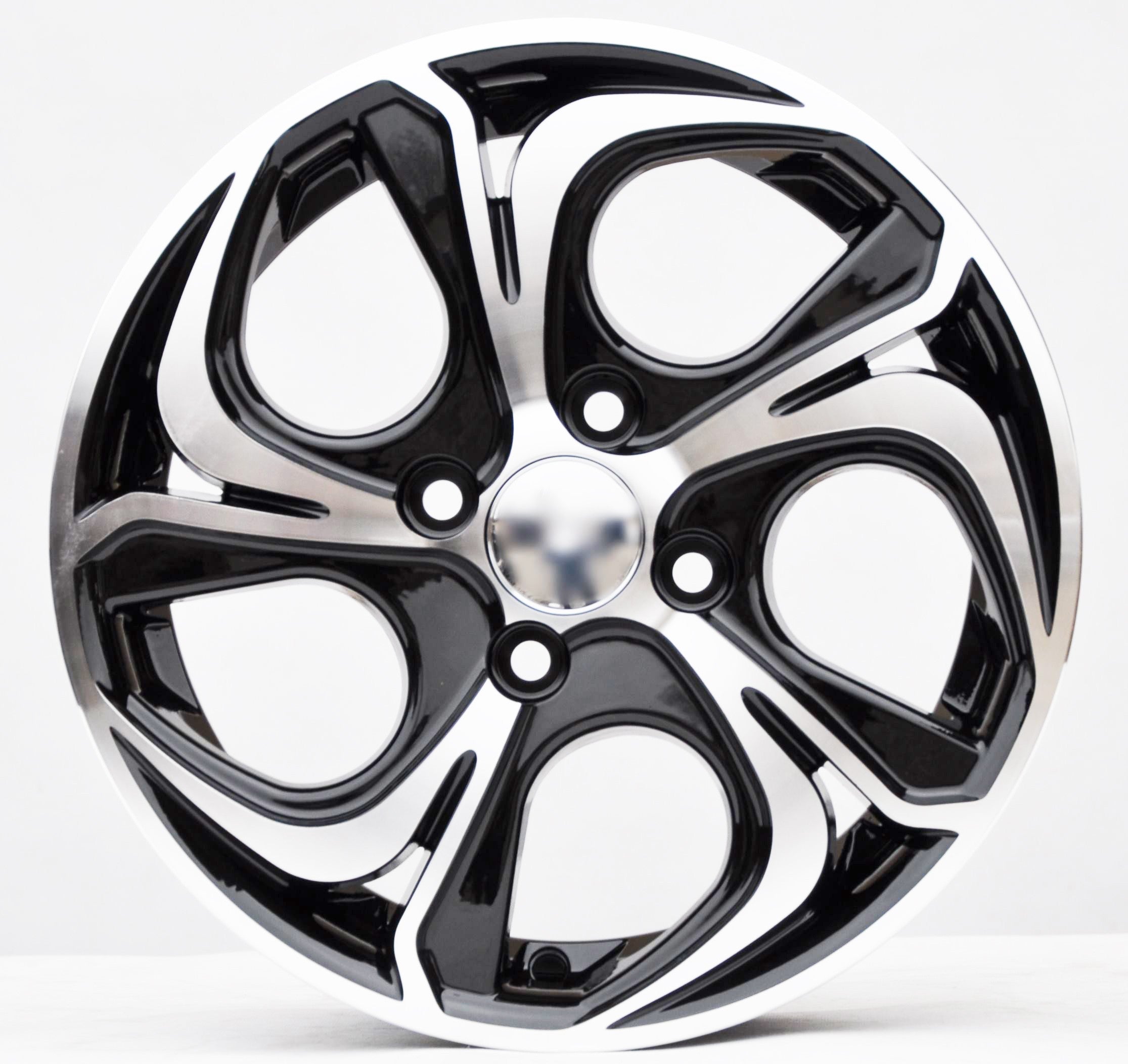 PDW 980 Alufælge 15" 4x108 ET22 – Poleret/sort (sæt á 4)