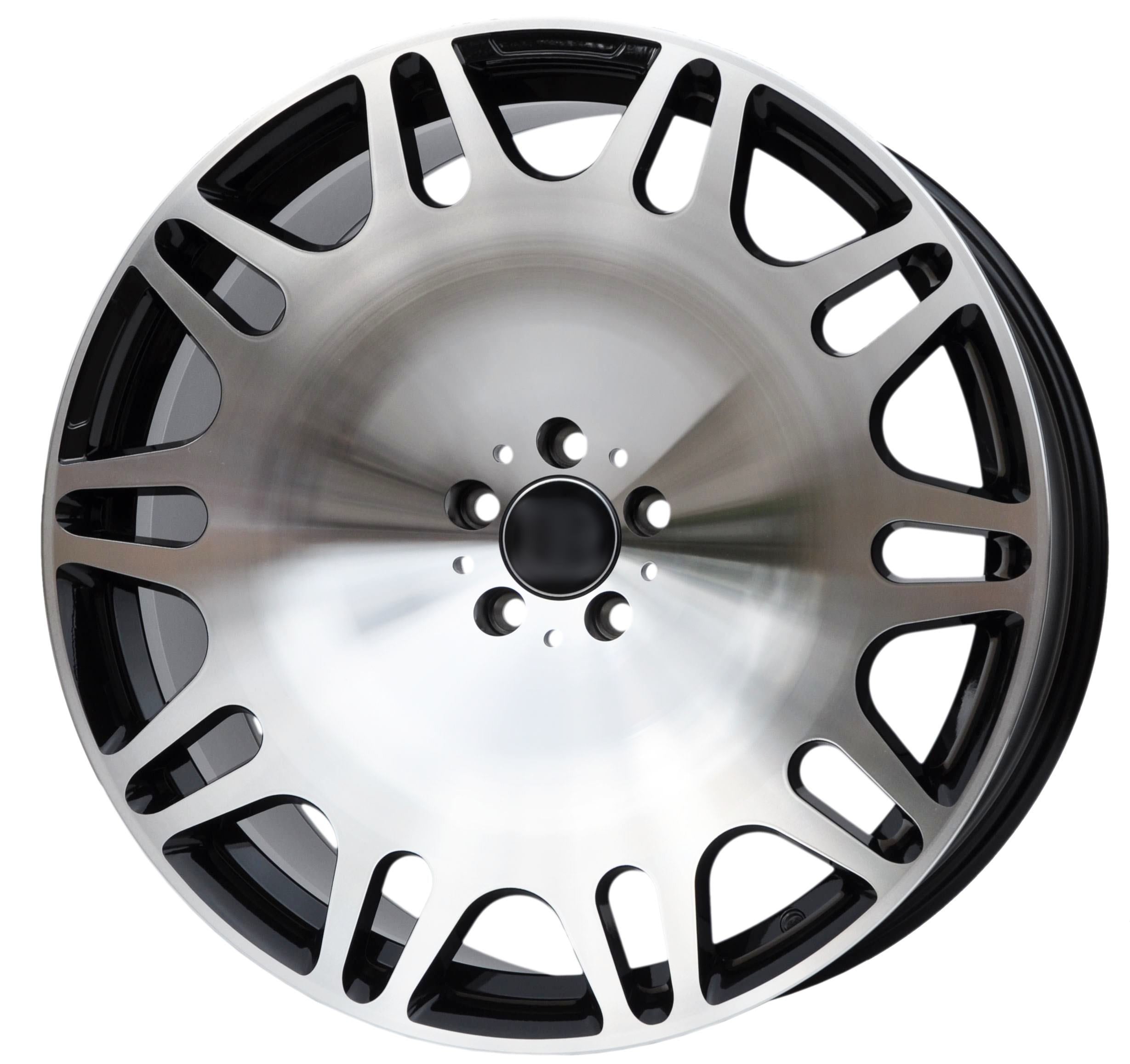 PDW 629 Alufælge 22" 5x112 ET32 – Poleret/sort (sæt á 4)