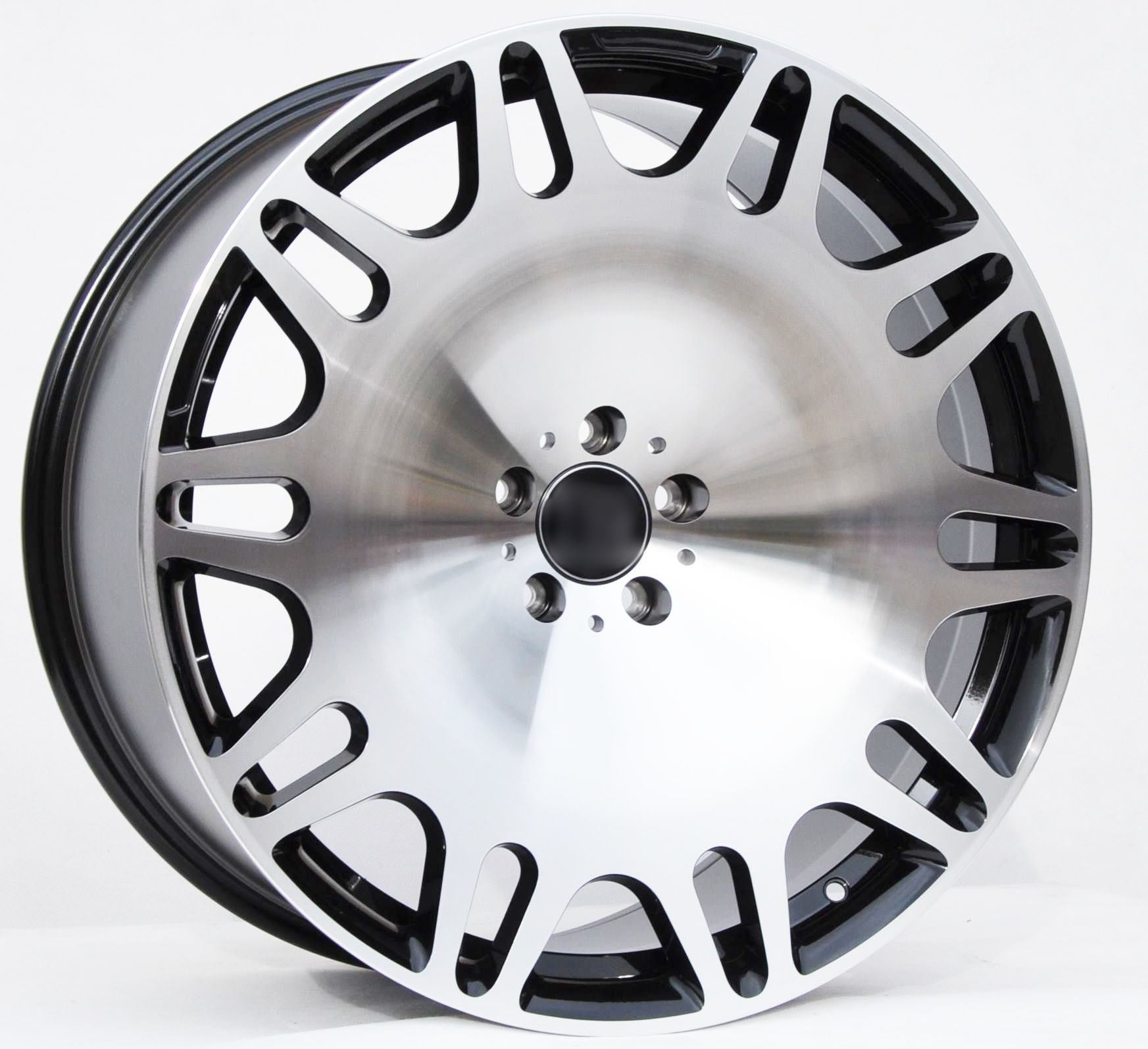 PDW 629 Alufælge 22" 5x112 ET32 – Poleret/sort (sæt á 4)