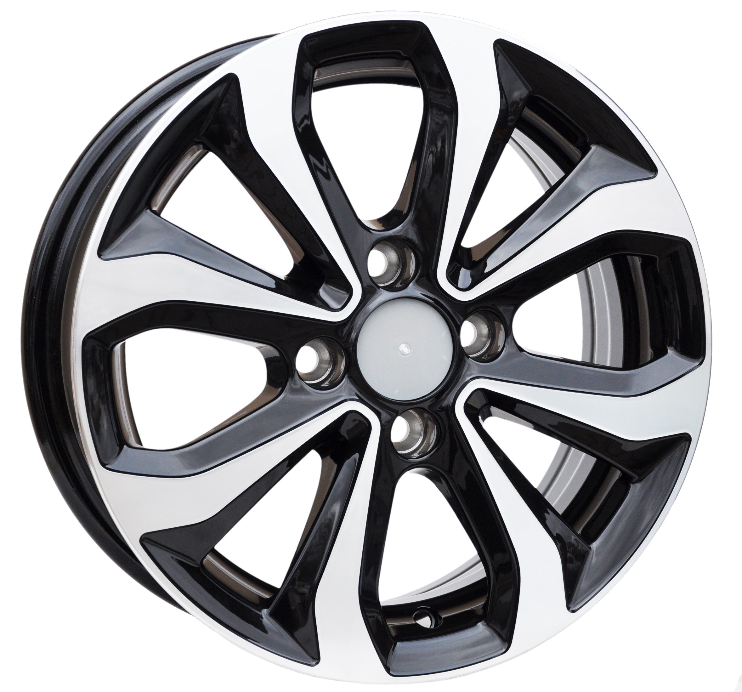 PDW 275 Alufælge 15" 4x100 ET45 – Poleret/sort (sæt á 4)