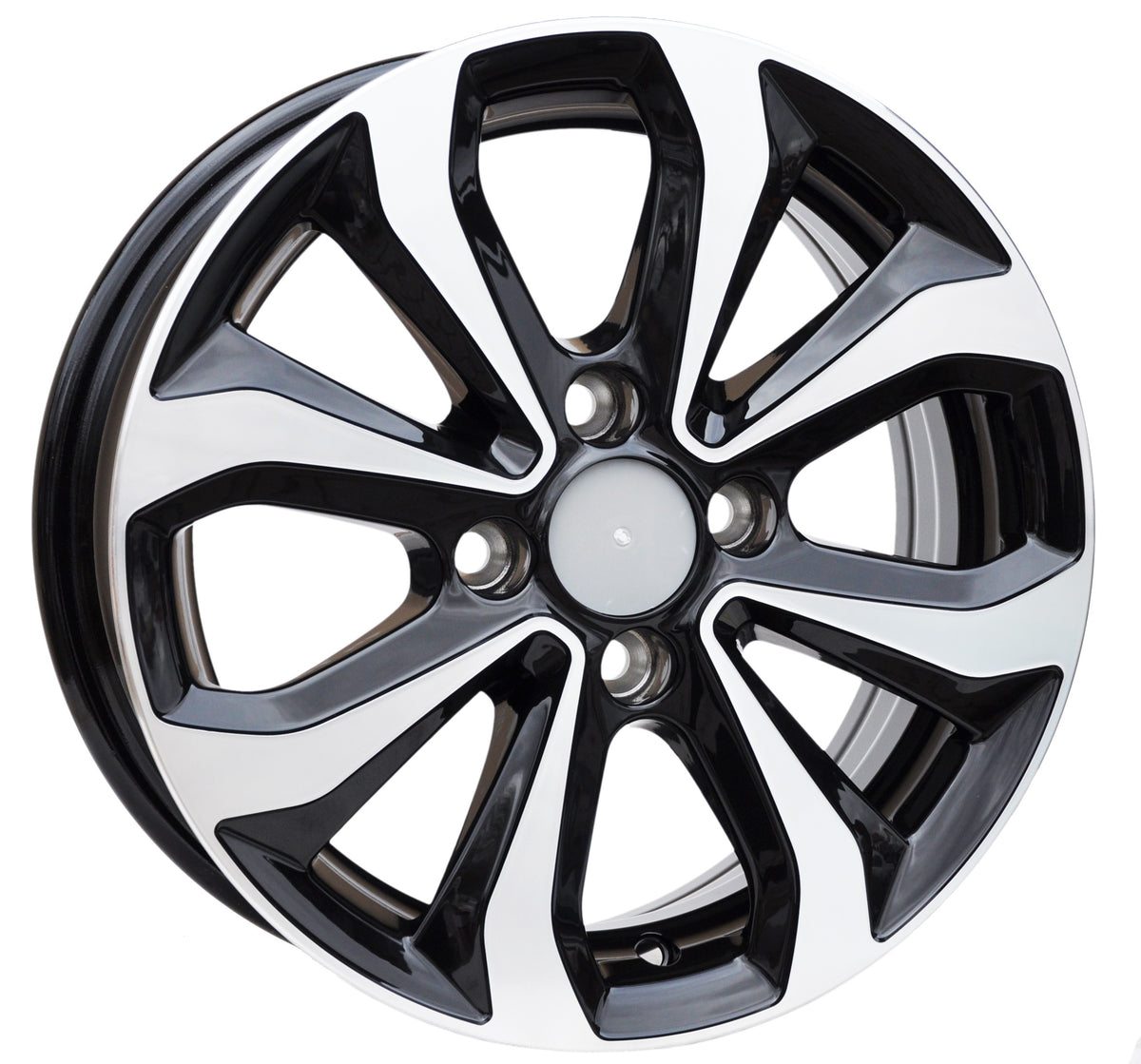 PDW 275 Alufælge 15" 6J 4x100 ET45 – Poleret/sort pulverlakeret (sæt á 4)