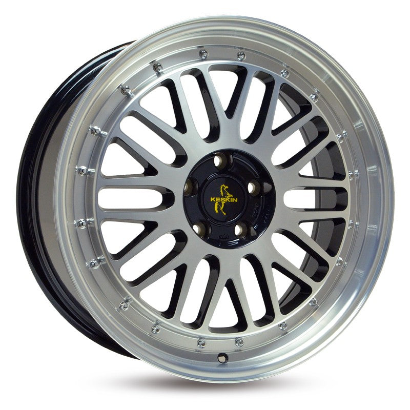 Keskin KT22 Alufælge 19" 5x112 ET30 – Poleret/sort (sæt á 4)