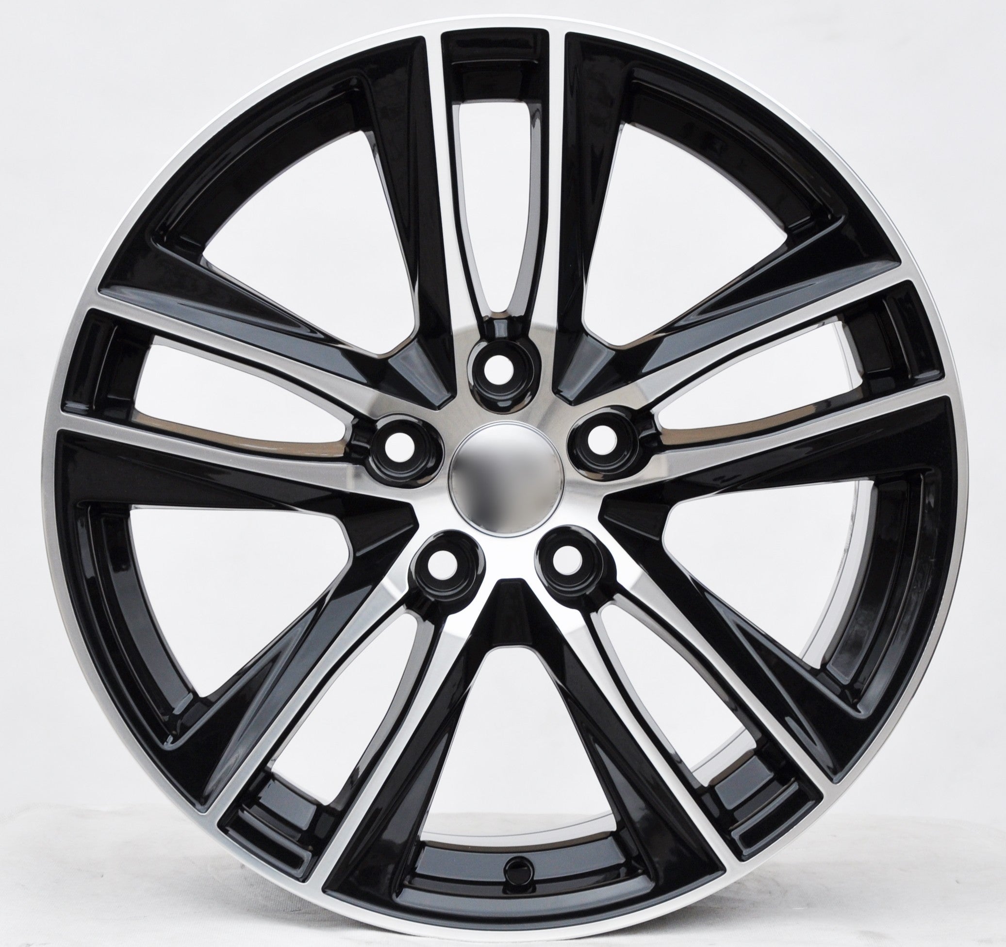 PDW 5474 Alufælge 17" 5x112 ET45 – Poleret/sort (sæt á 4)