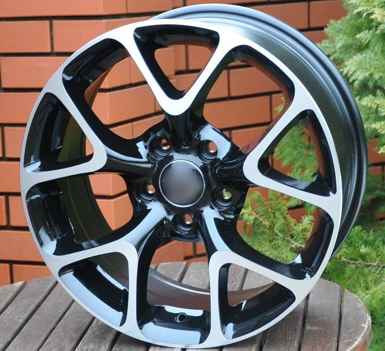 PDW 076/236 Alufælge 18" 5x115 ET41 – Poleret/sort (sæt á 4)