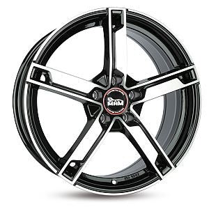 MAM W4 Alufælge 17" 4x108 ET20 – Poleret/sort (sæt á 4)