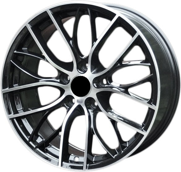 PDW 796 Alufælge 17" 5x120 ET34 – Poleret/sort (sæt á 4)