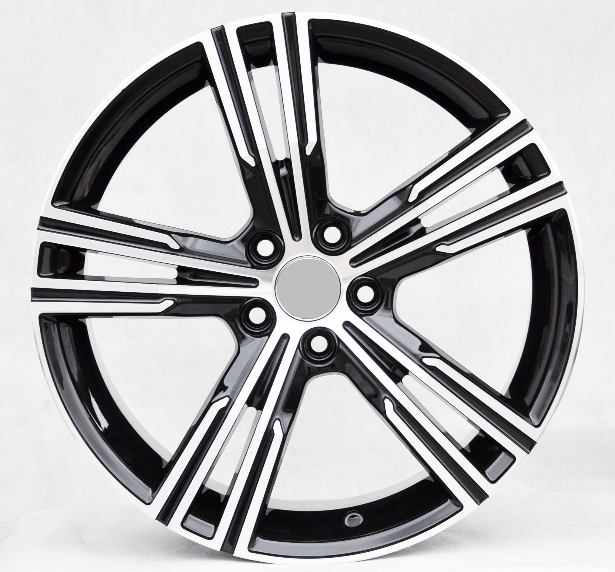 PDW 184 Alufælge 17" 5x108 ET45 – Poleret/sort (sæt á 4)