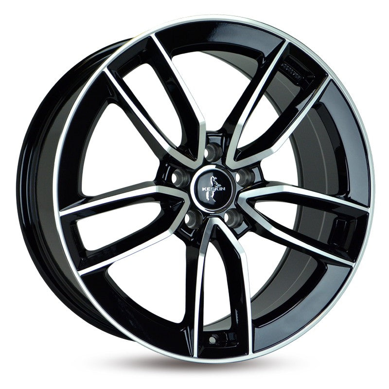 Keskin KT21 Alufælge 18" 5x112 ET45 – Poleret/sort (sæt á 4)