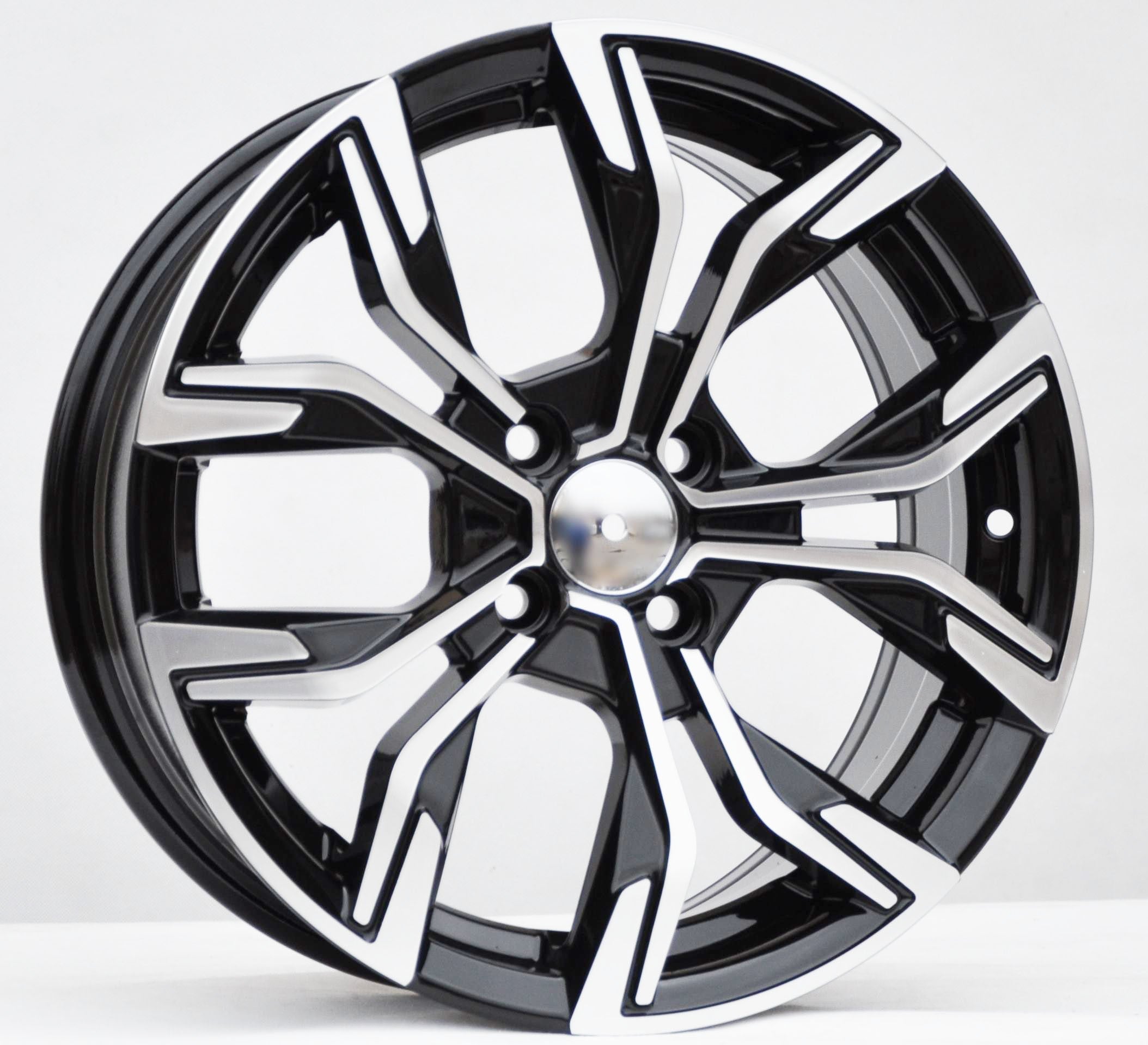 PDW 5920 Alufælge 16" 4x100 ET37 – Poleret/sort (sæt á 4)