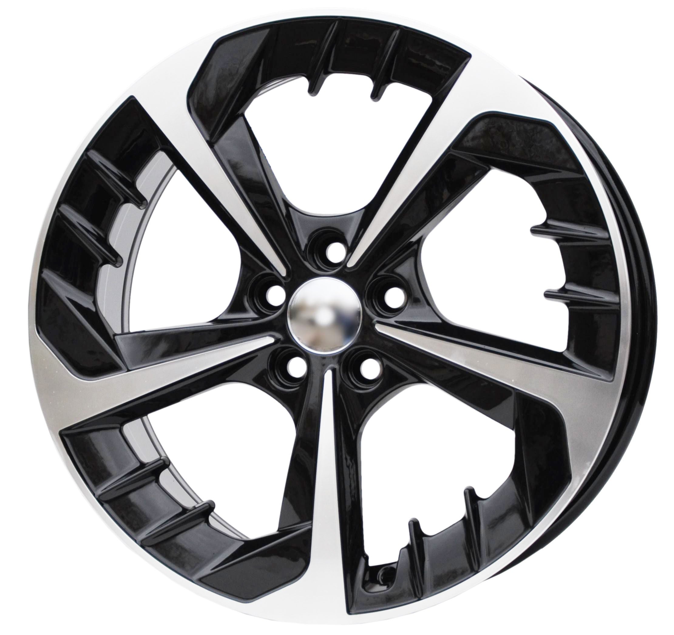 PDW 5943 Alufælge 17" 5x100 ET51 – Poleret/sort (sæt á 4)