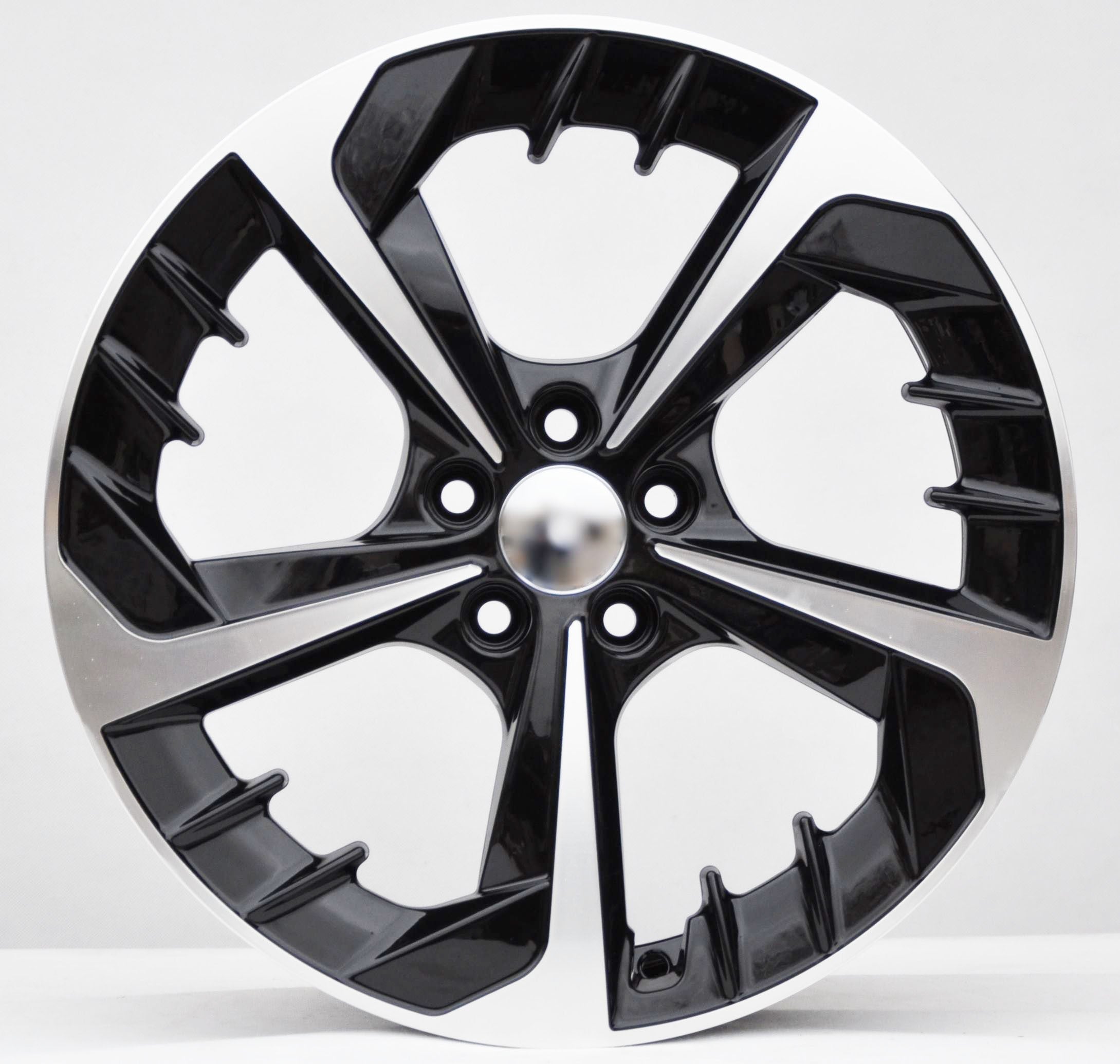 PDW 5943 Alufælge 17" 5x100 ET51 – Poleret/sort (sæt á 4)
