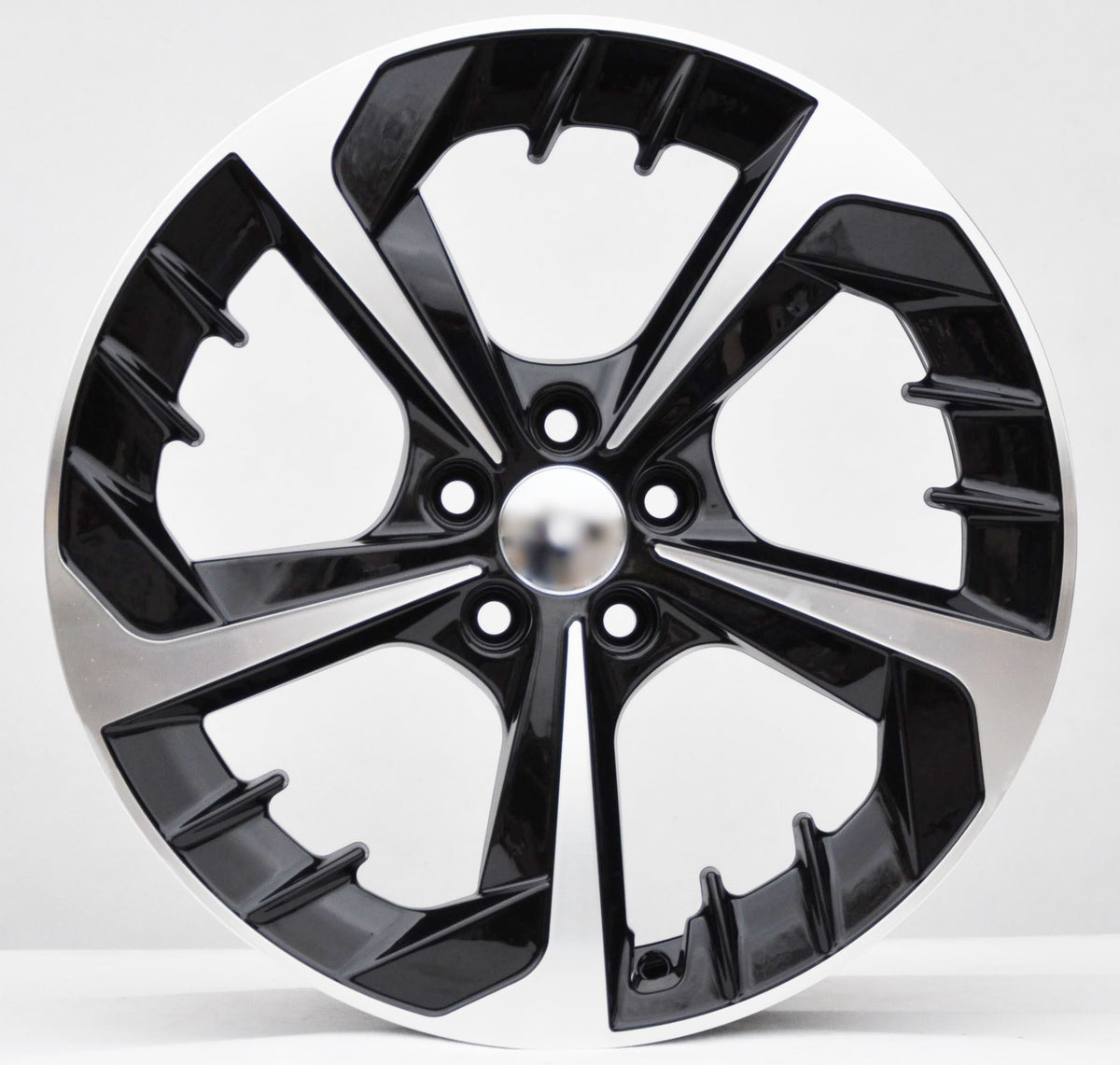 PDW 5943 Alufælge 17" 7J 5x100 ET51 – Poleret/sort (sæt á 4)