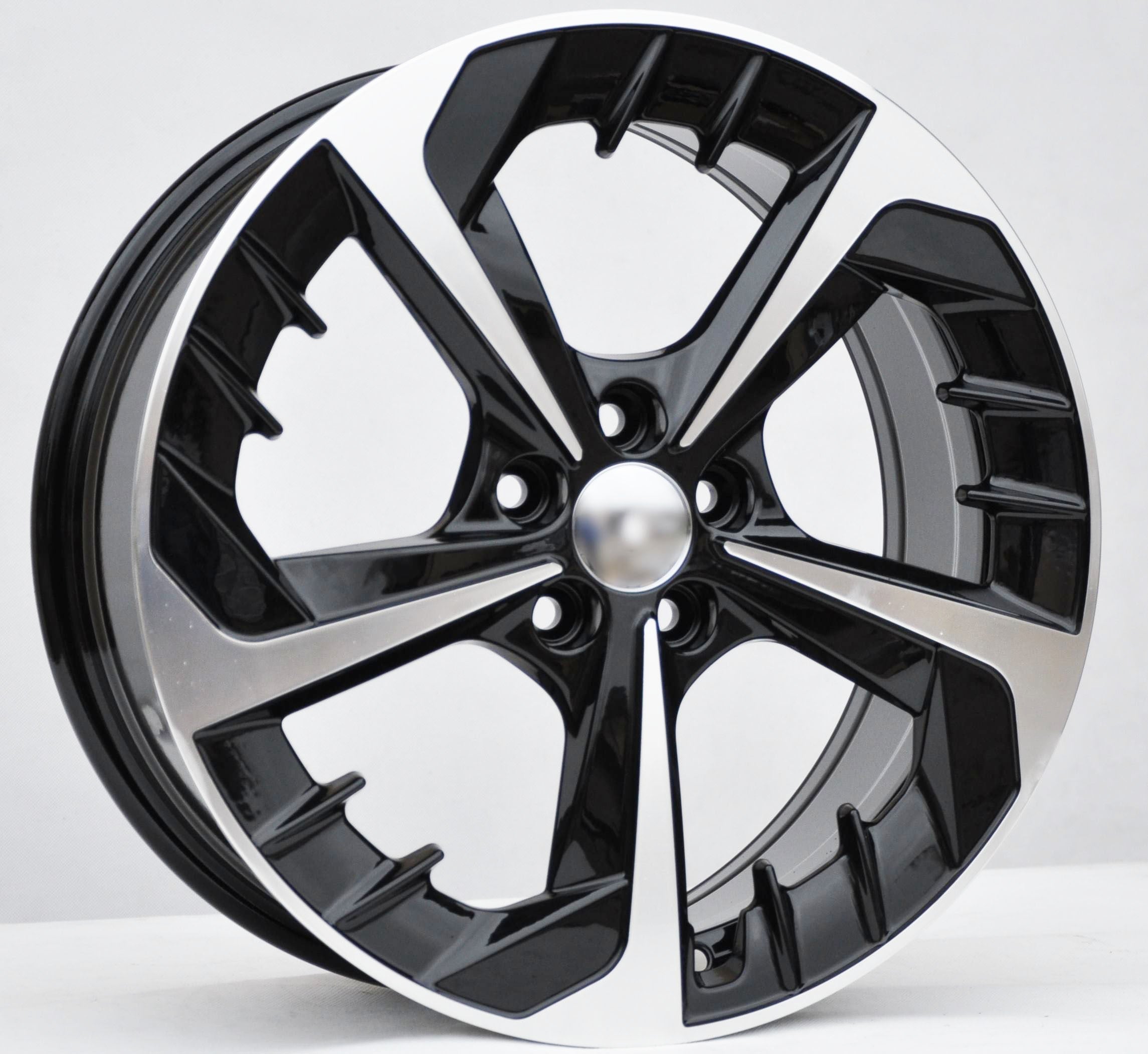 PDW 5943 Alufælge 17" 5x100 ET51 – Poleret/sort (sæt á 4)