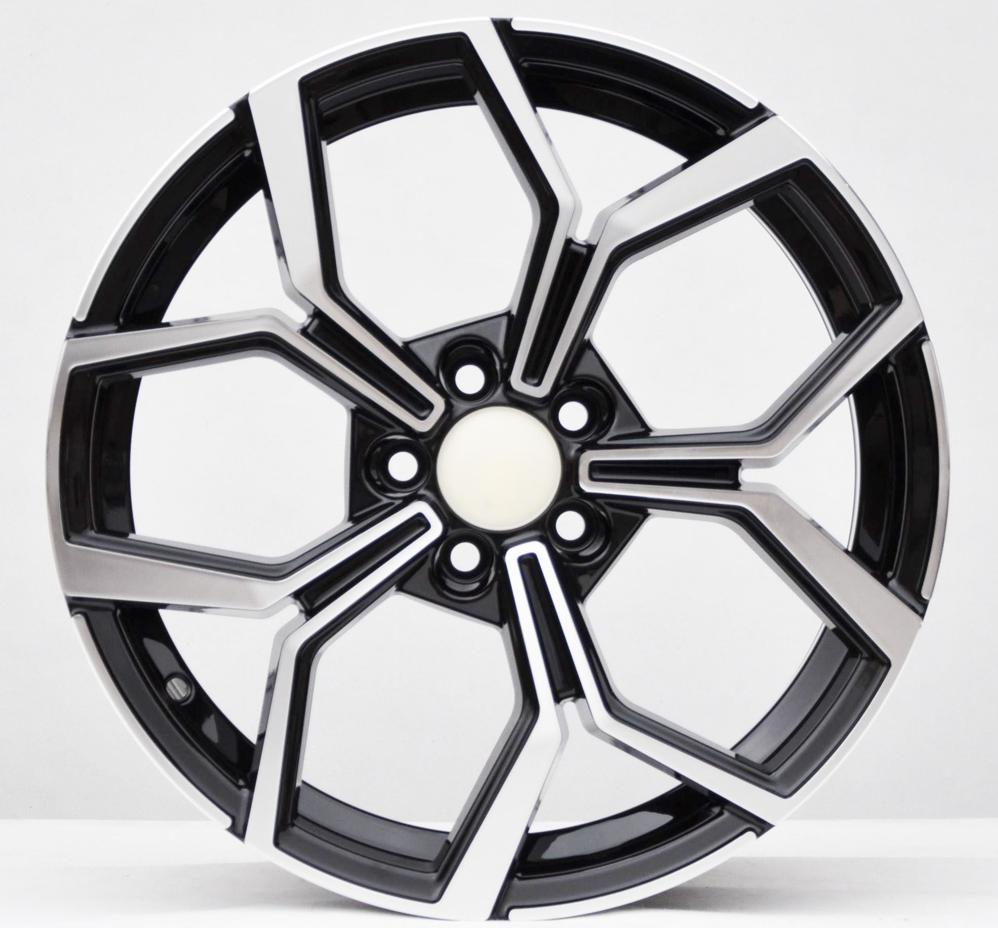 PDW 5952 Alufælge 17" 5x100 ET45 – Poleret/sort (sæt á 4)
