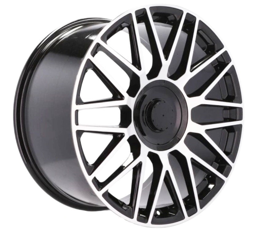 PDW 230 Alufælge 21" 5x112 ET62 – Poleret/sort (sæt á 4)