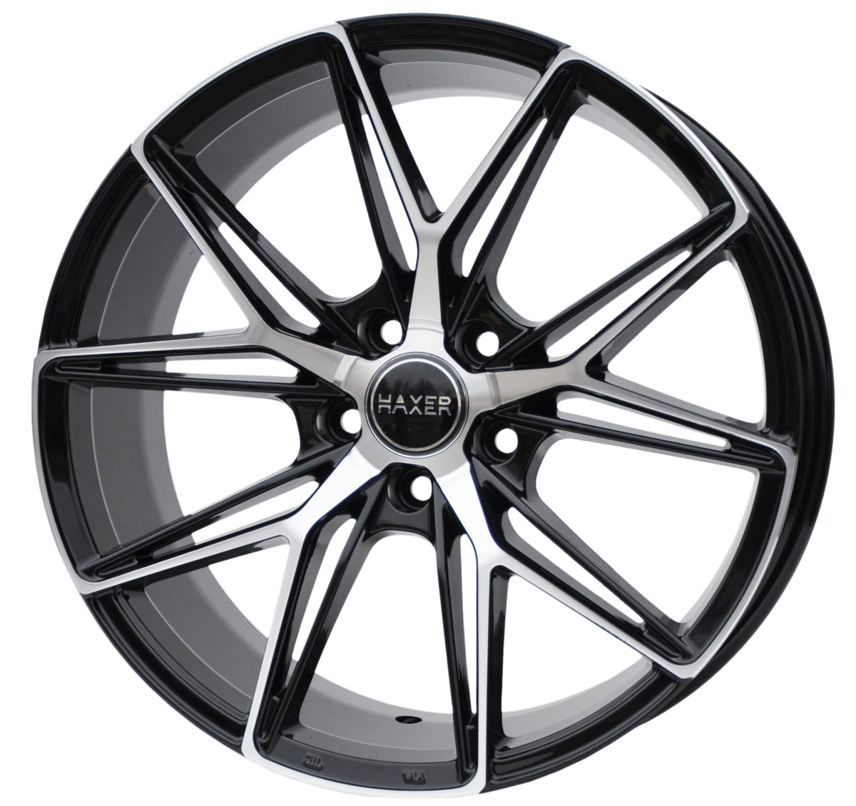Haxer HX043 Alufælge 18" 8J 5x110 ET28 – Poleret/sort (sæt á 4)