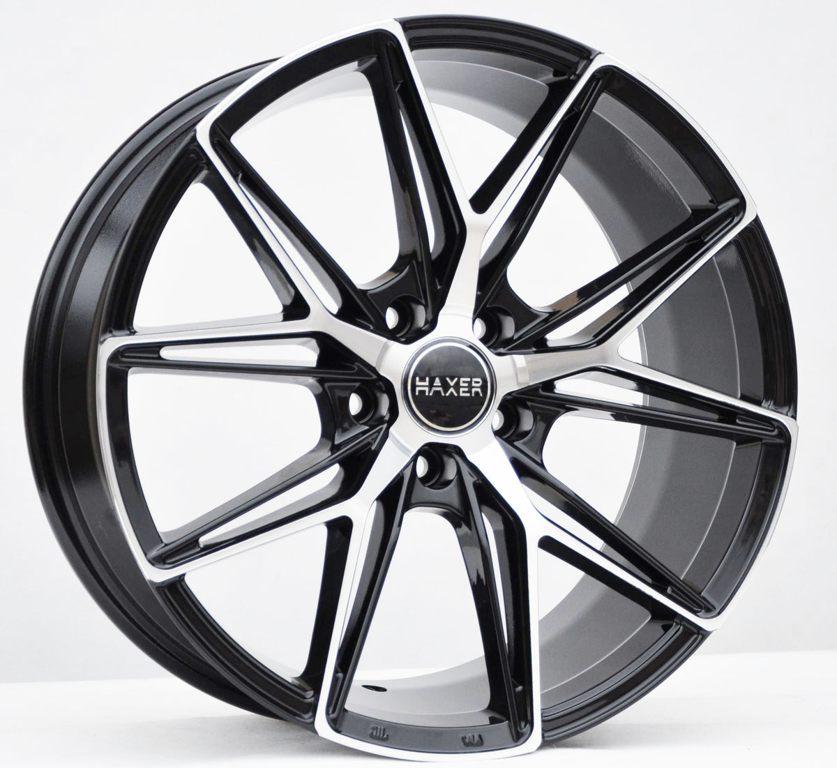 Haxer HX043 Alufælge 18" 8J 5x110 ET28 – Poleret/sort (sæt á 4)