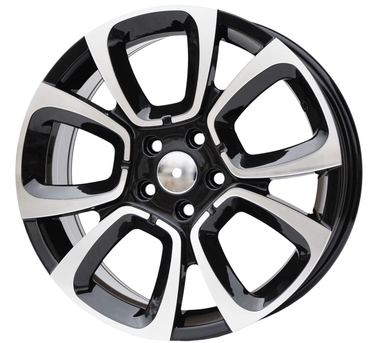 PDW 5850 Alufælge 17" 7J 5x108 ET47 – Poleret/sort (sæt á 4)