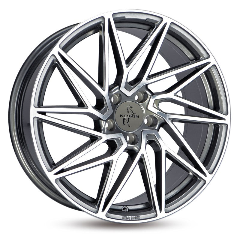 Keskin KT20 Alufælge 19" 5x112 ET30 – Poleret/grafit (sæt á 4)