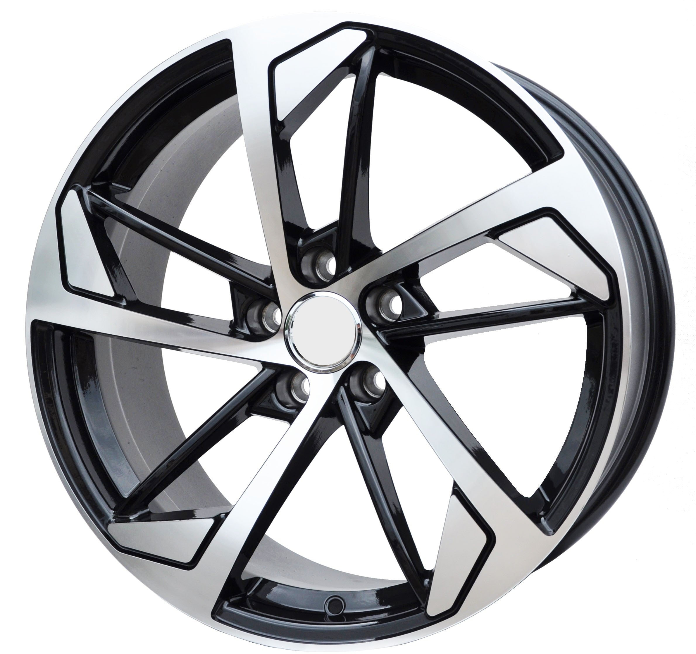 PDW XE139/5366 Alufælge 17" 5x112 ET40 – Poleret/sort (sæt á 4)