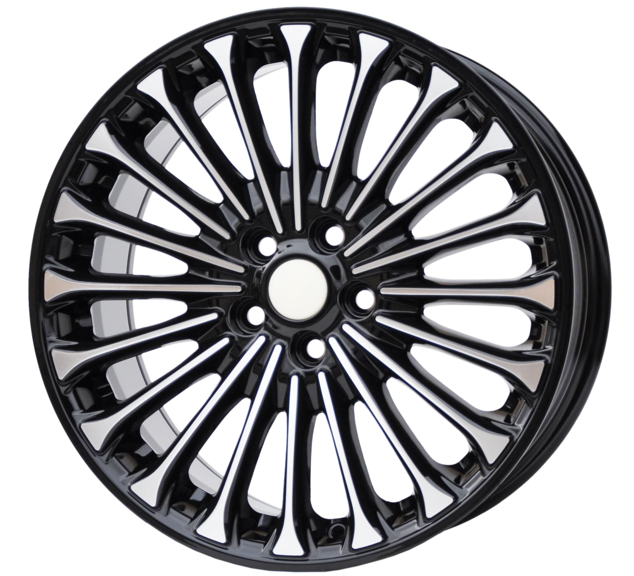 PDW 0056 Alufælge 18" 5x108 ET55 – Poleret/sort (sæt á 4)