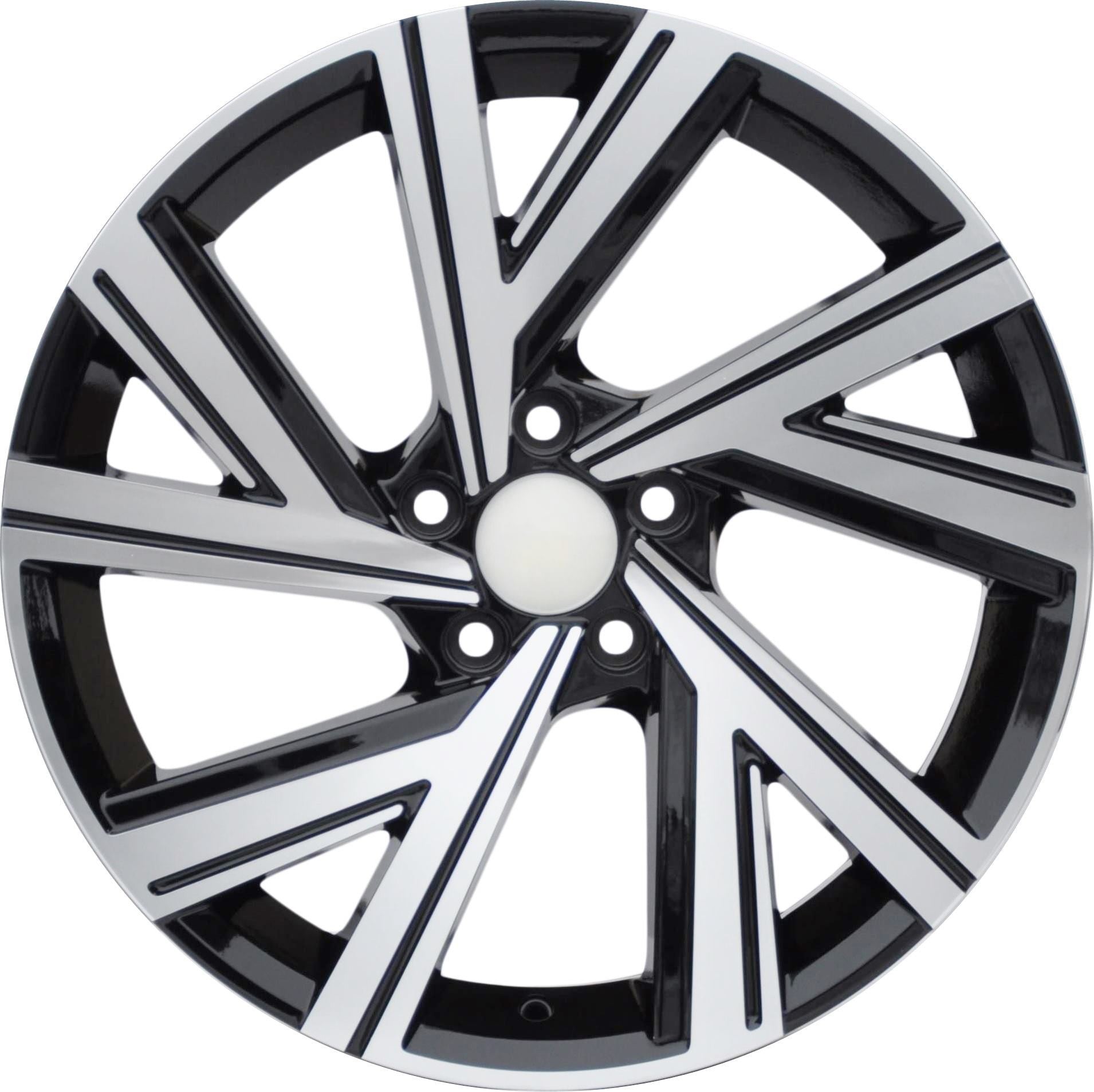 PDW 5805 Alufælge 17" 5x112 ET45 – Poleret/sort (sæt á 4)