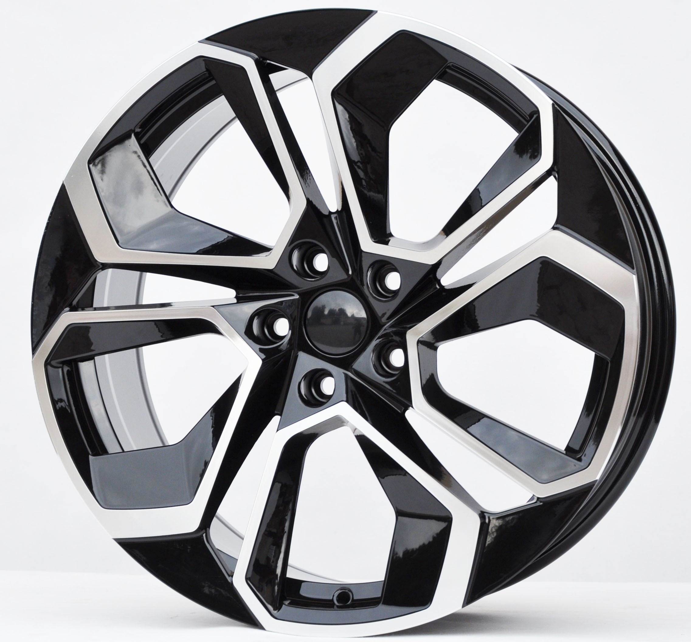 PDW 5561 Alufælge 19" 5x112 ET45 – Poleret/sort (sæt á 4)