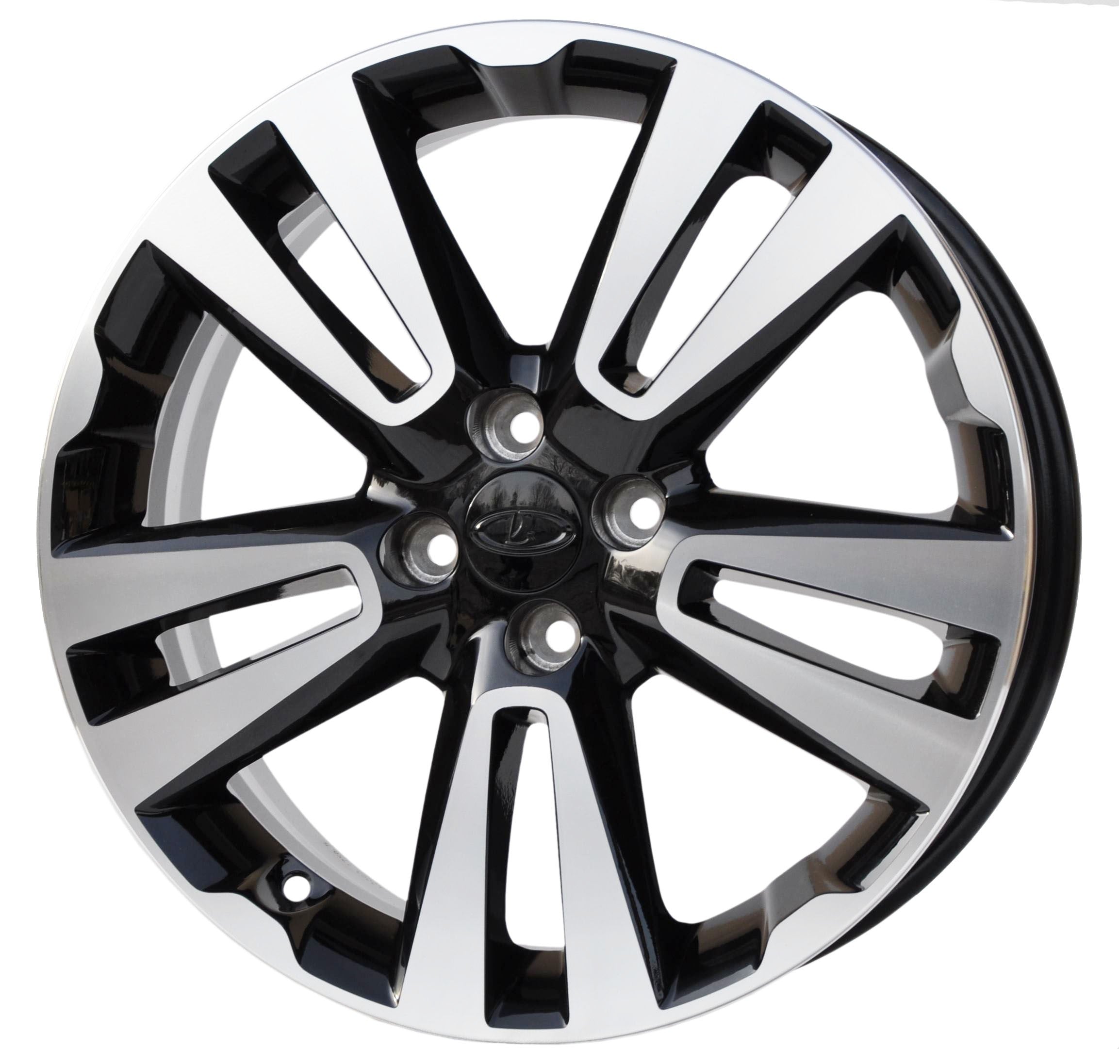 PDW 2093 Alufælge 17" 4x100 ET43 – Poleret/sort (sæt á 4)