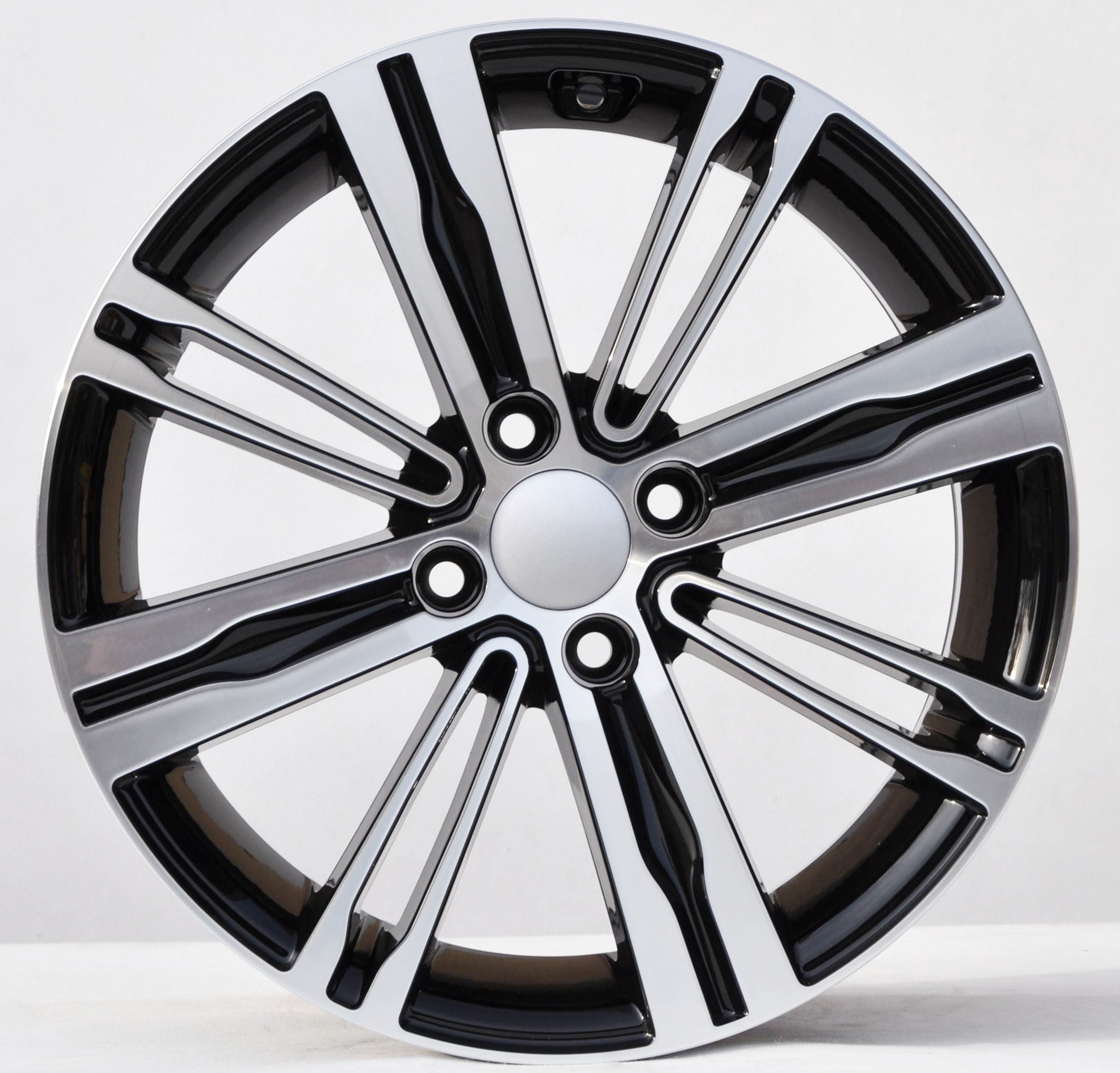 PDW 5834 Alufælge 16" 4x100 ET48 – Poleret/sort (sæt á 4)