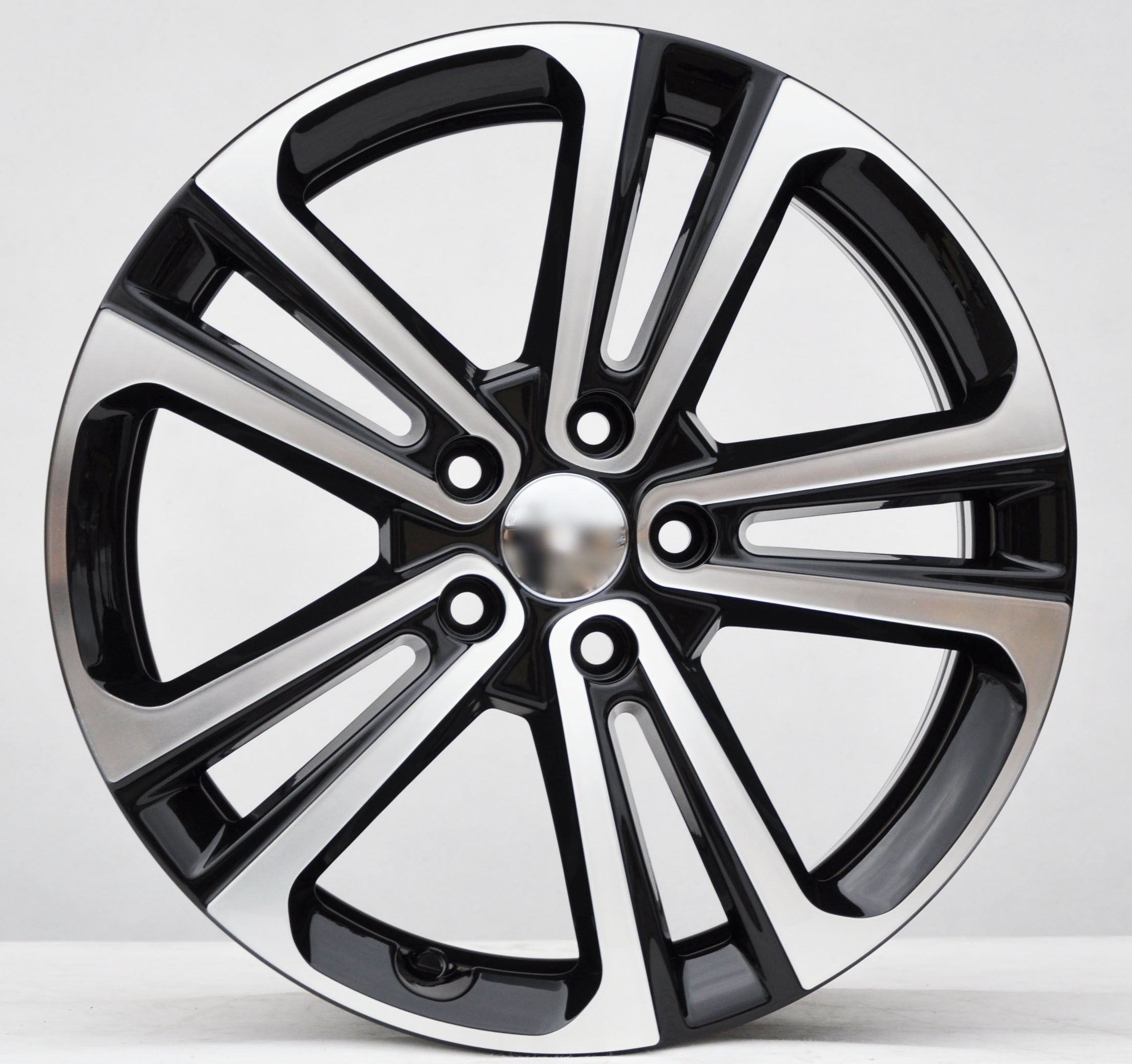 PDW 5959 Alufælge 17" 5x108 ET50 – Poleret/sort (sæt á 4)