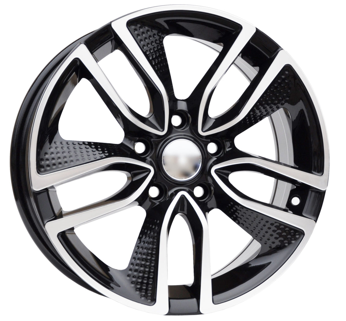 PDW 5087/FORCE Alufælge 16" 6,5J 5x114.3 ET45 – Poleret/sort (sæt á 4)