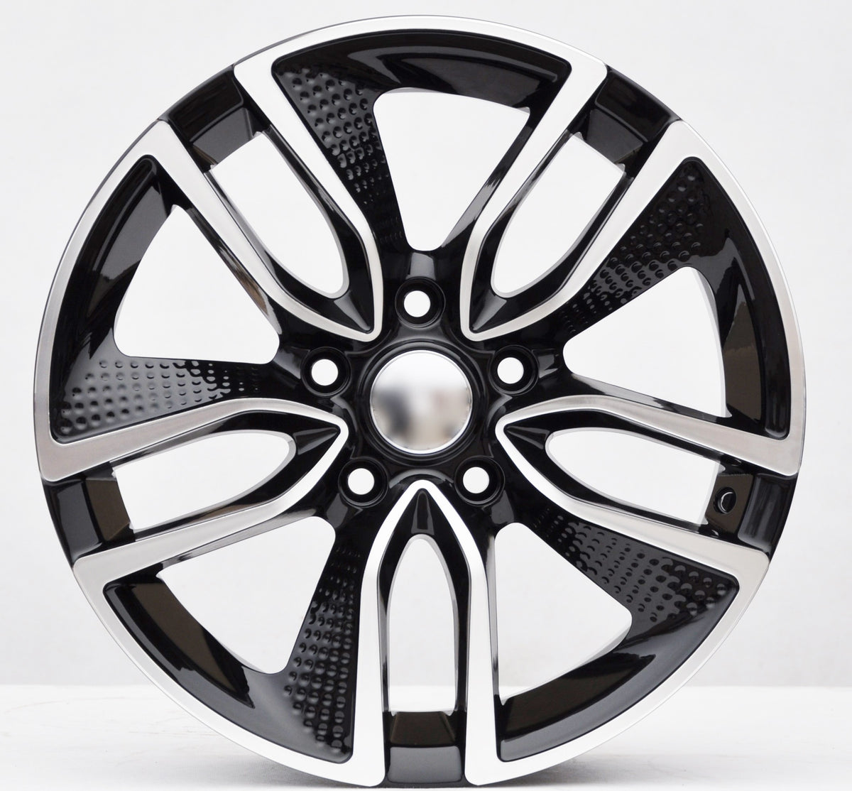 PDW 5087/FORCE Alufælge 16" 6,5J 5x114.3 ET45 – Poleret/sort (sæt á 4)