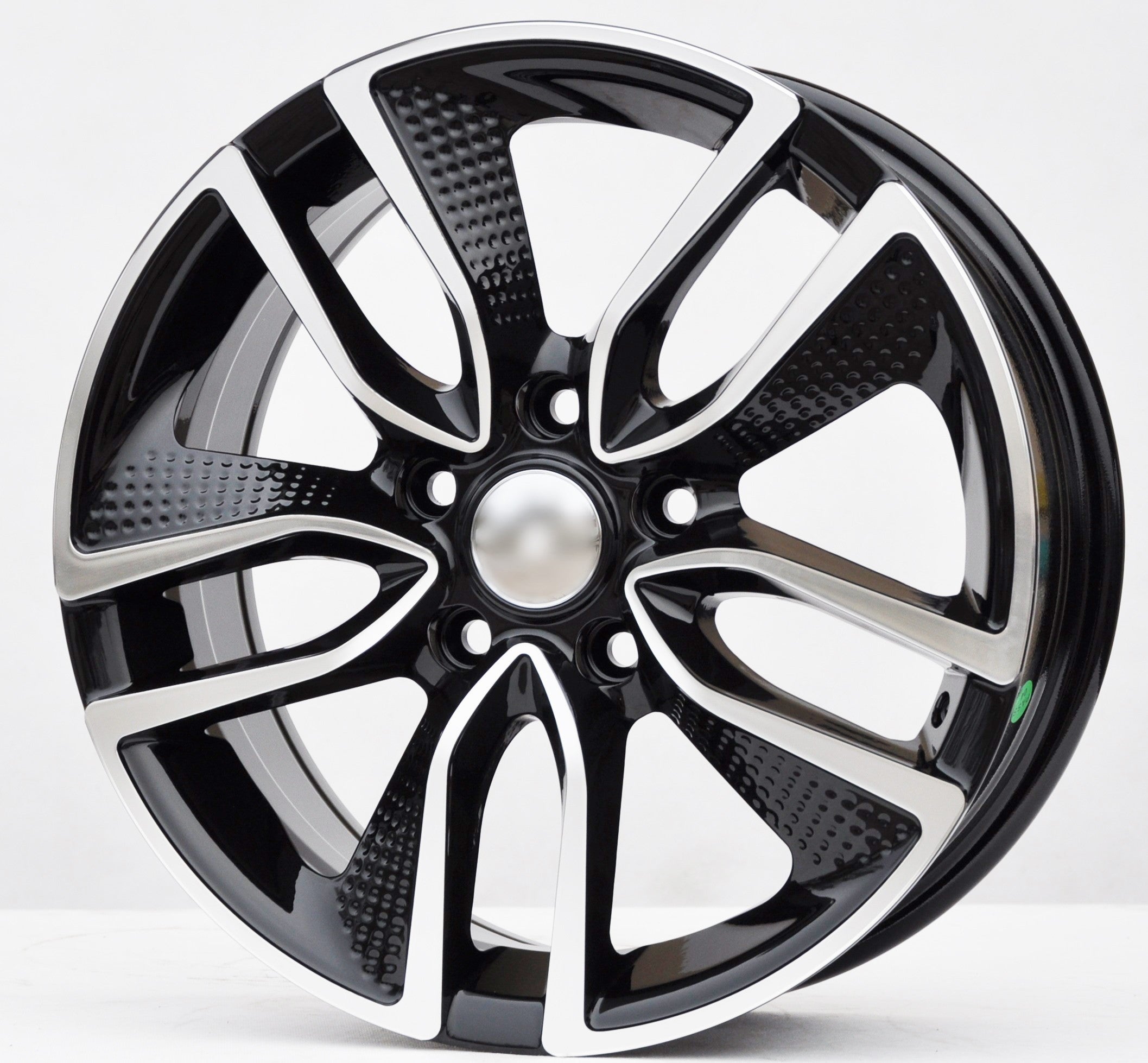 PDW 5087/FORCE Alufælge 16" 5x114.3 ET45 – Poleret/sort (sæt á 4)
