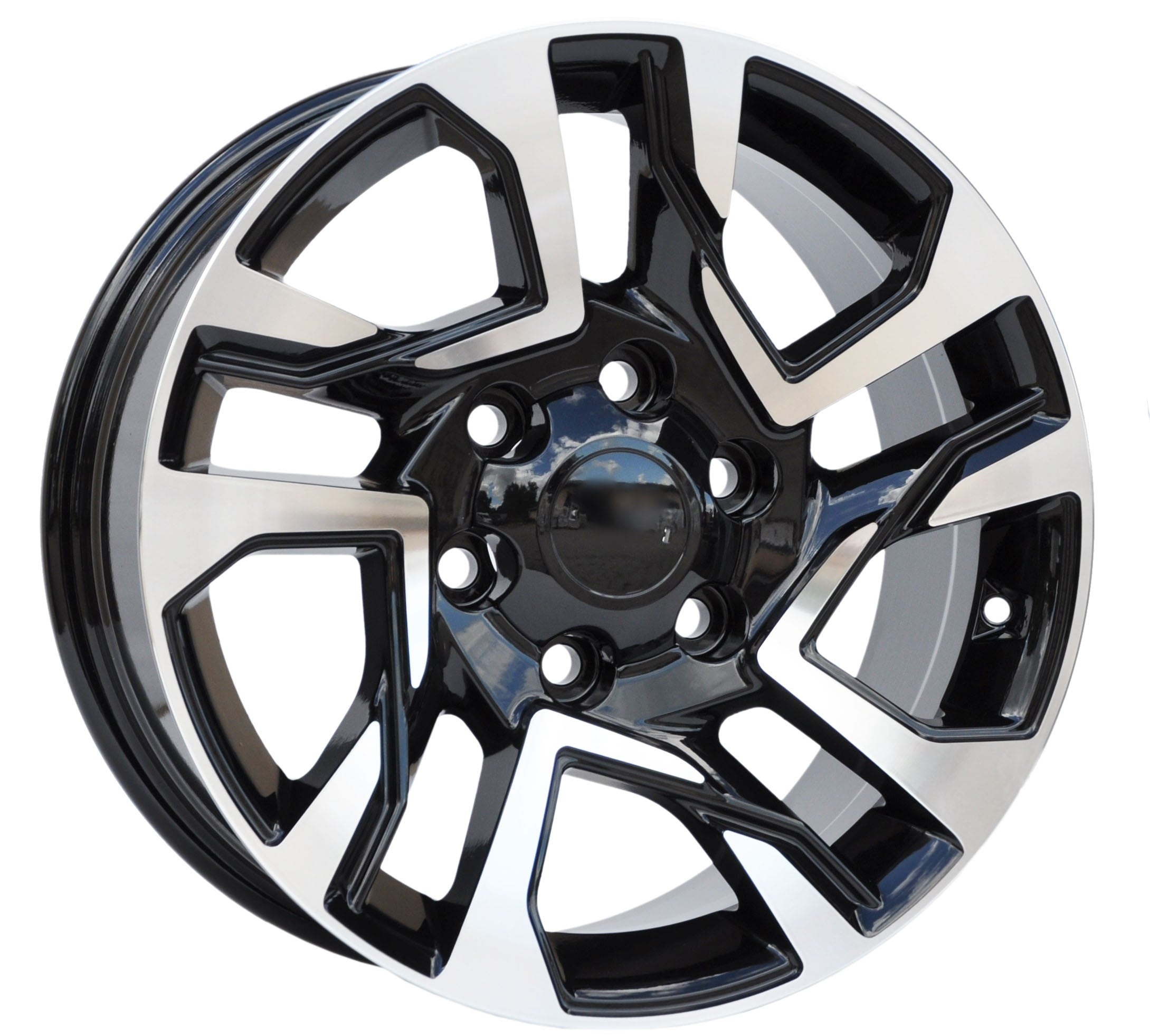 PDW 1704 Alufælge 17" 6x139.7 ET25 – Poleret/sort (sæt á 4)