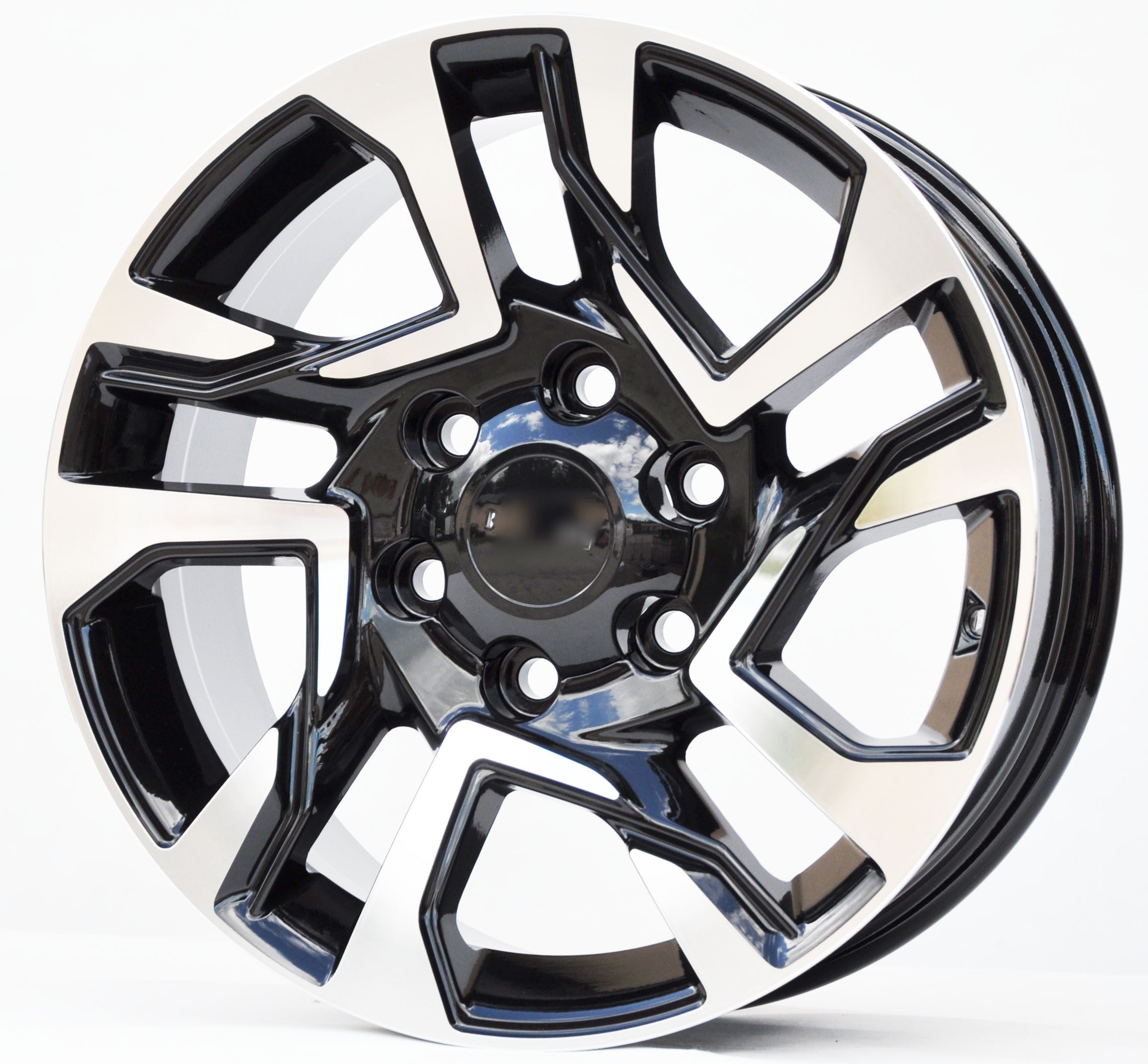 PDW 1704 Alufælge 17" 6x139.7 ET25 – Poleret/sort (sæt á 4)