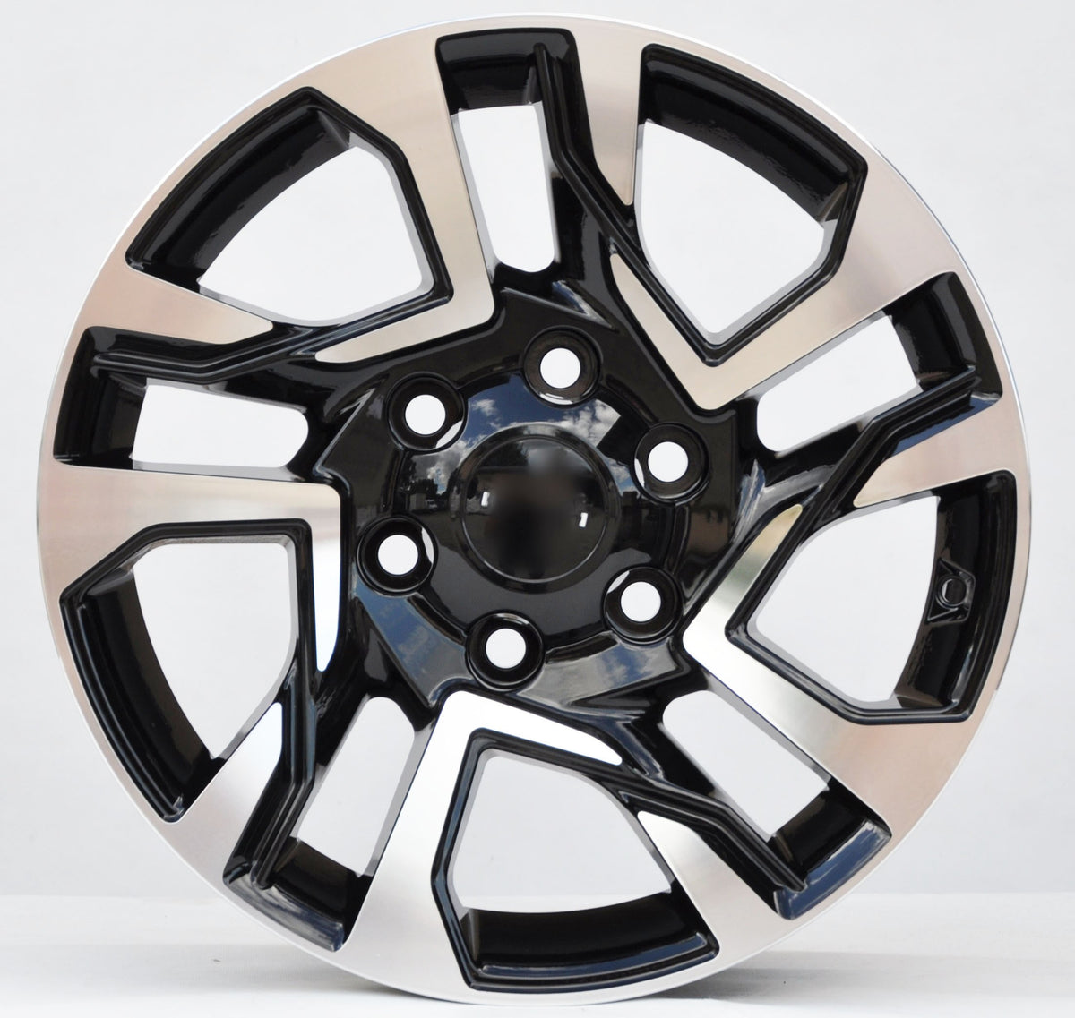 PDW 1704 Alufælge 17" 7,5J 6x139.7 ET25 – Poleret/sort pulverlakeret (sæt á 4)