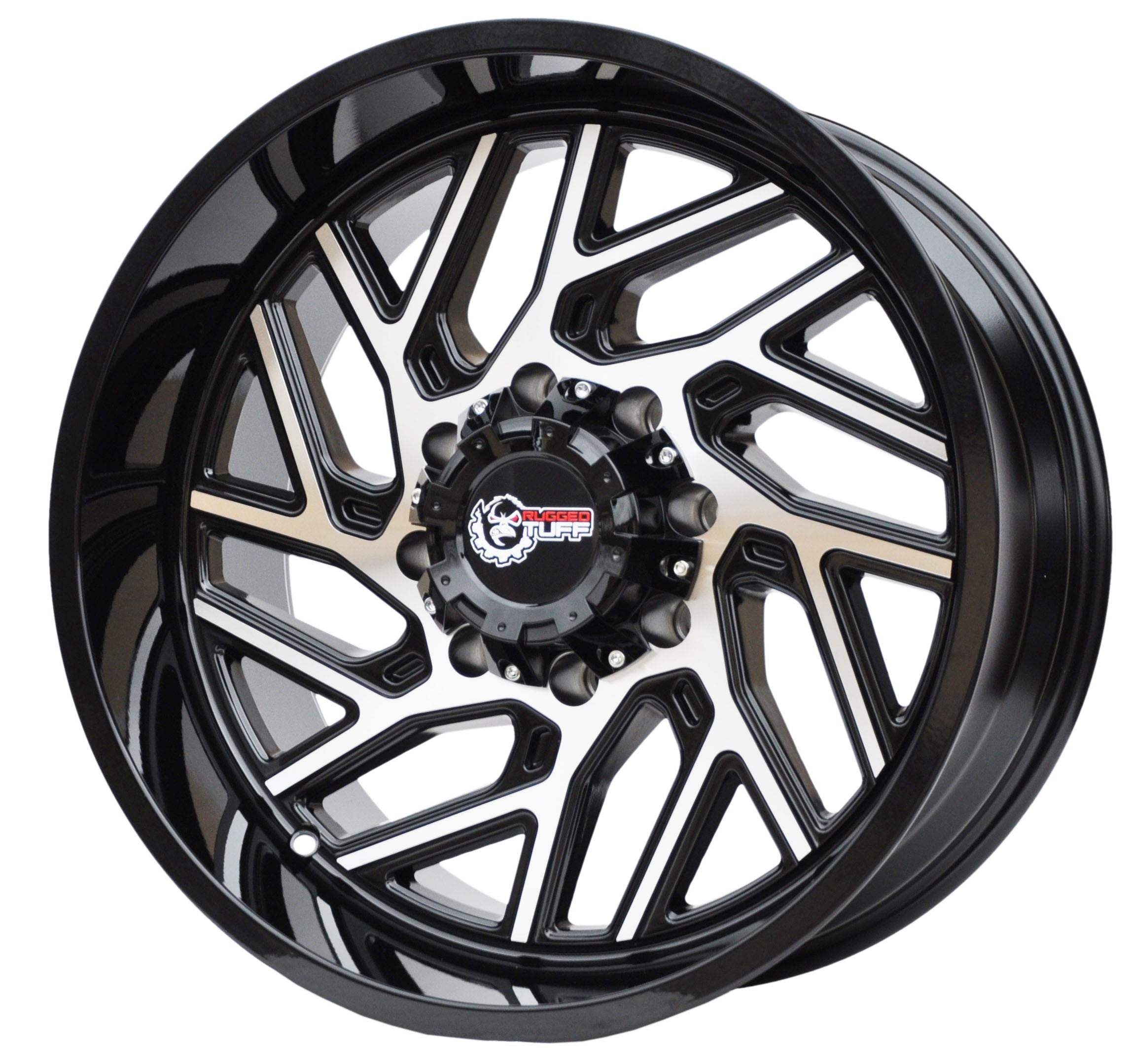 PDW 408 Alufælge 20" 8x165.1 ET-18 – Poleret/sort (sæt á 4)