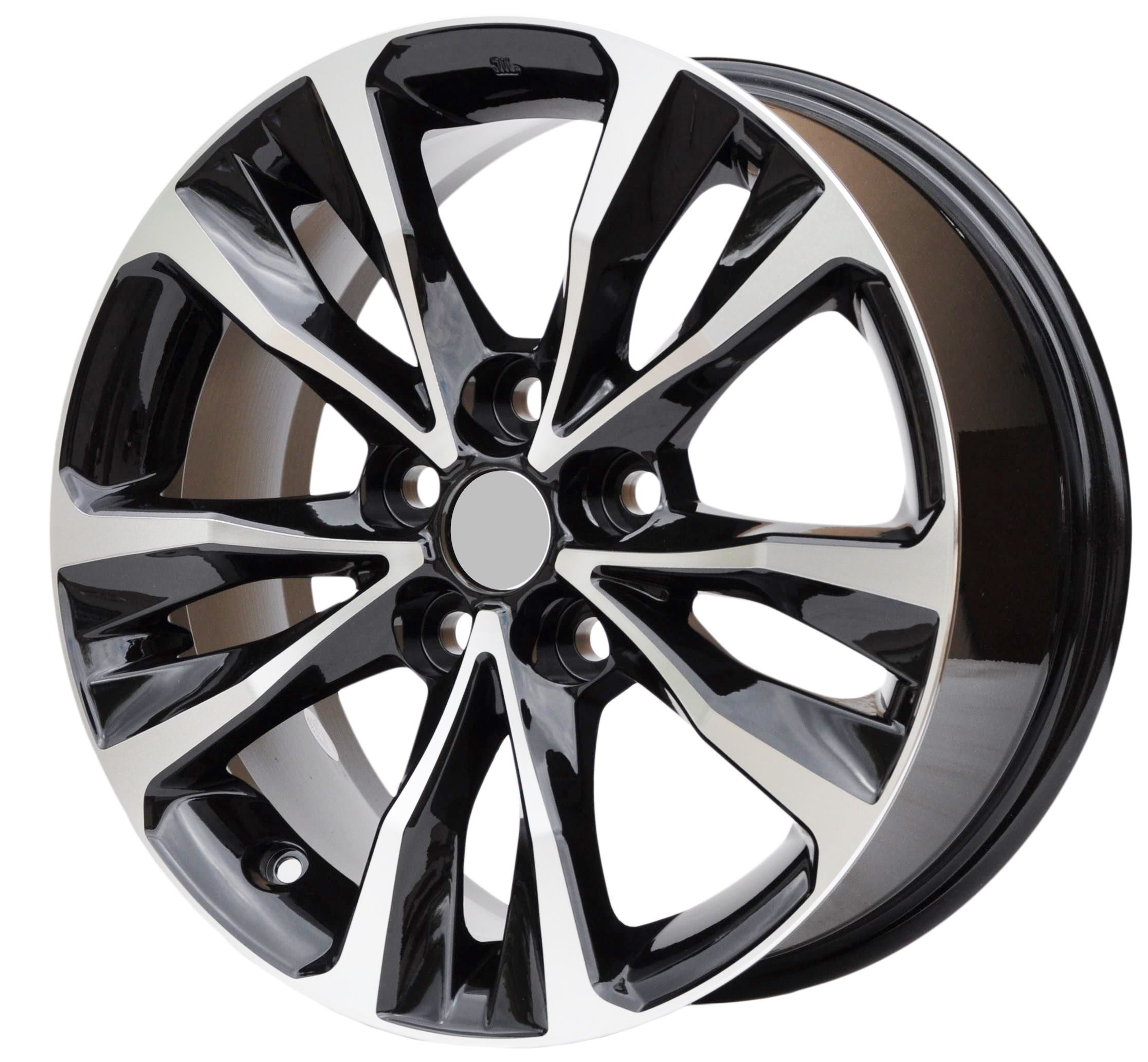 PDW 5499 Alufælge 17" 5x114.3 ET40 – Poleret/sort (sæt á 4)