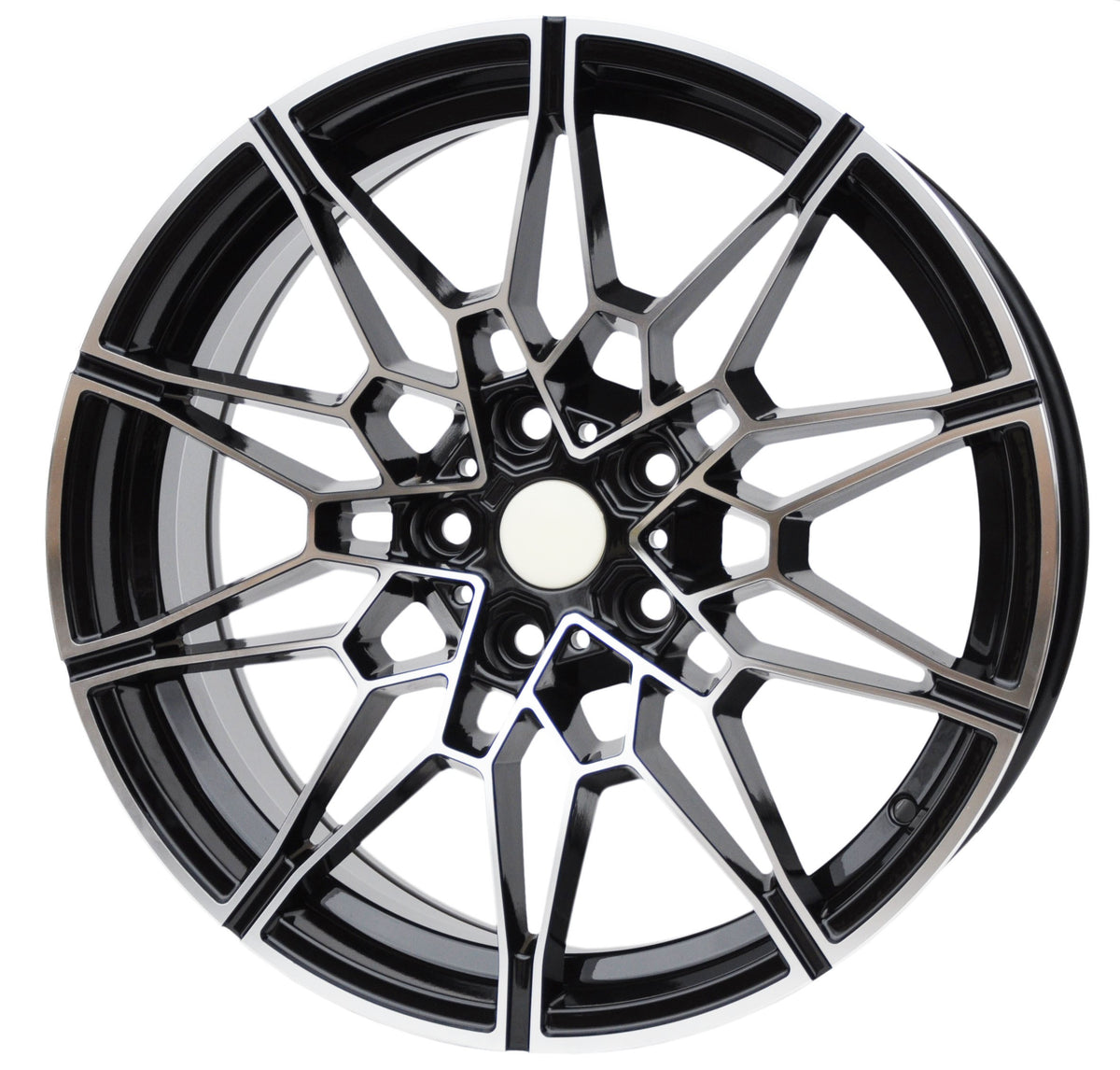 PDW 1674 Alufælge 19" 8/9J 5x120 ET36 – Poleret/sort (sæt á 4)