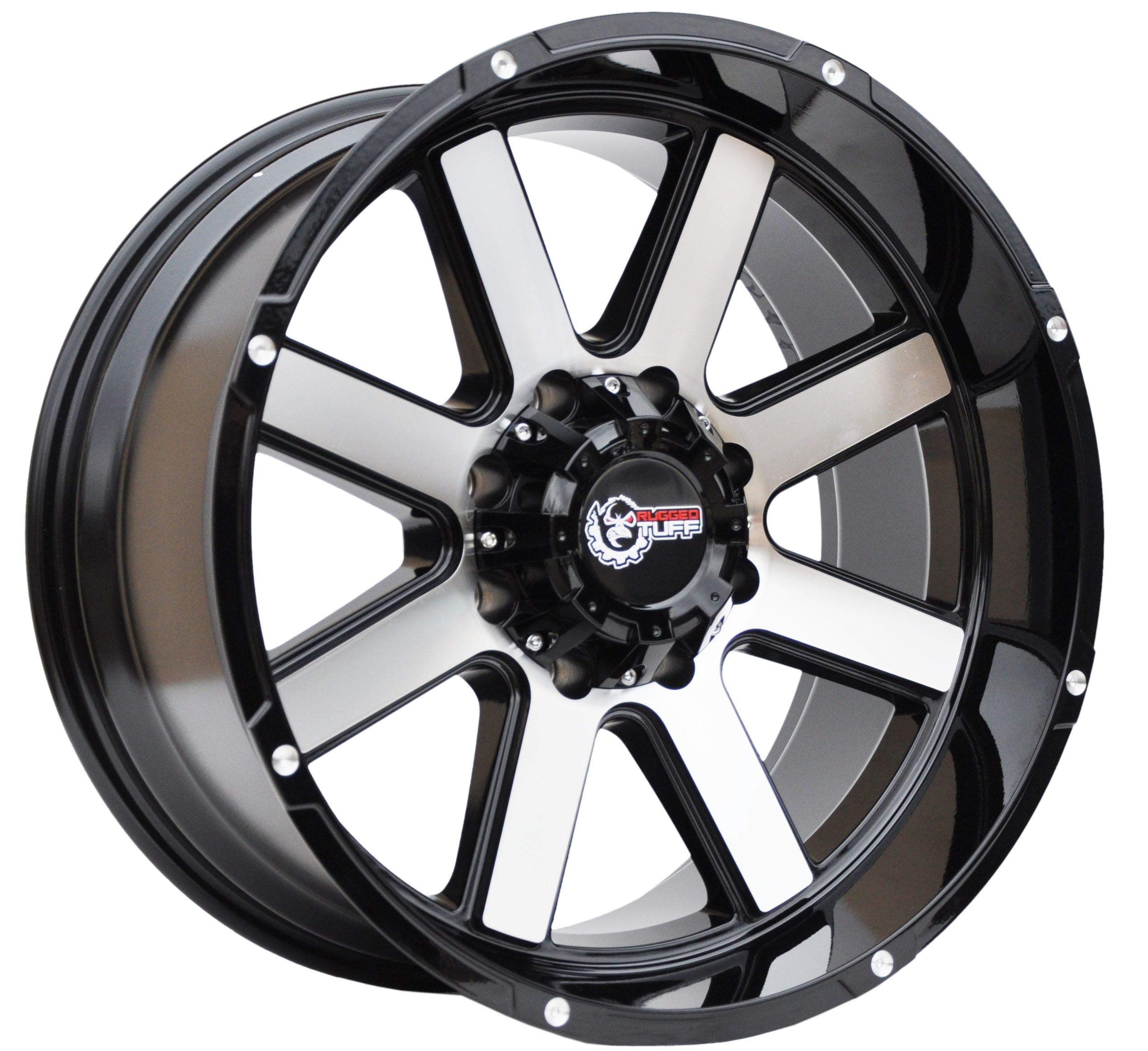 PDW 409 Alufælge 20" 8x165.1 ET-18 – Poleret/sort (sæt á 4)