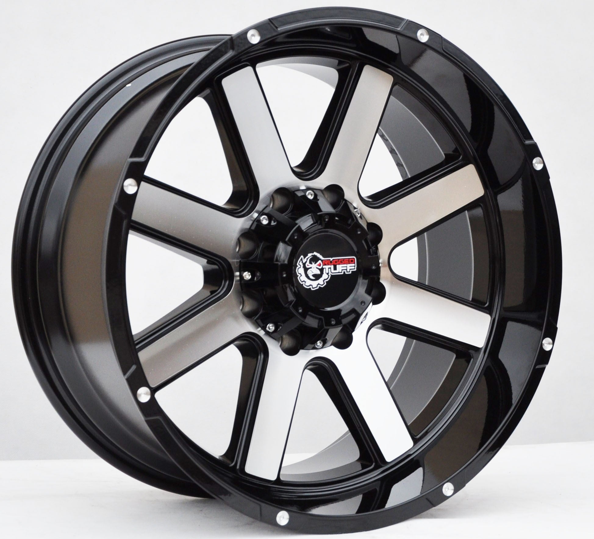 PDW 409 Alufælge 20" 8x165.1 ET-18 – Poleret/sort (sæt á 4)