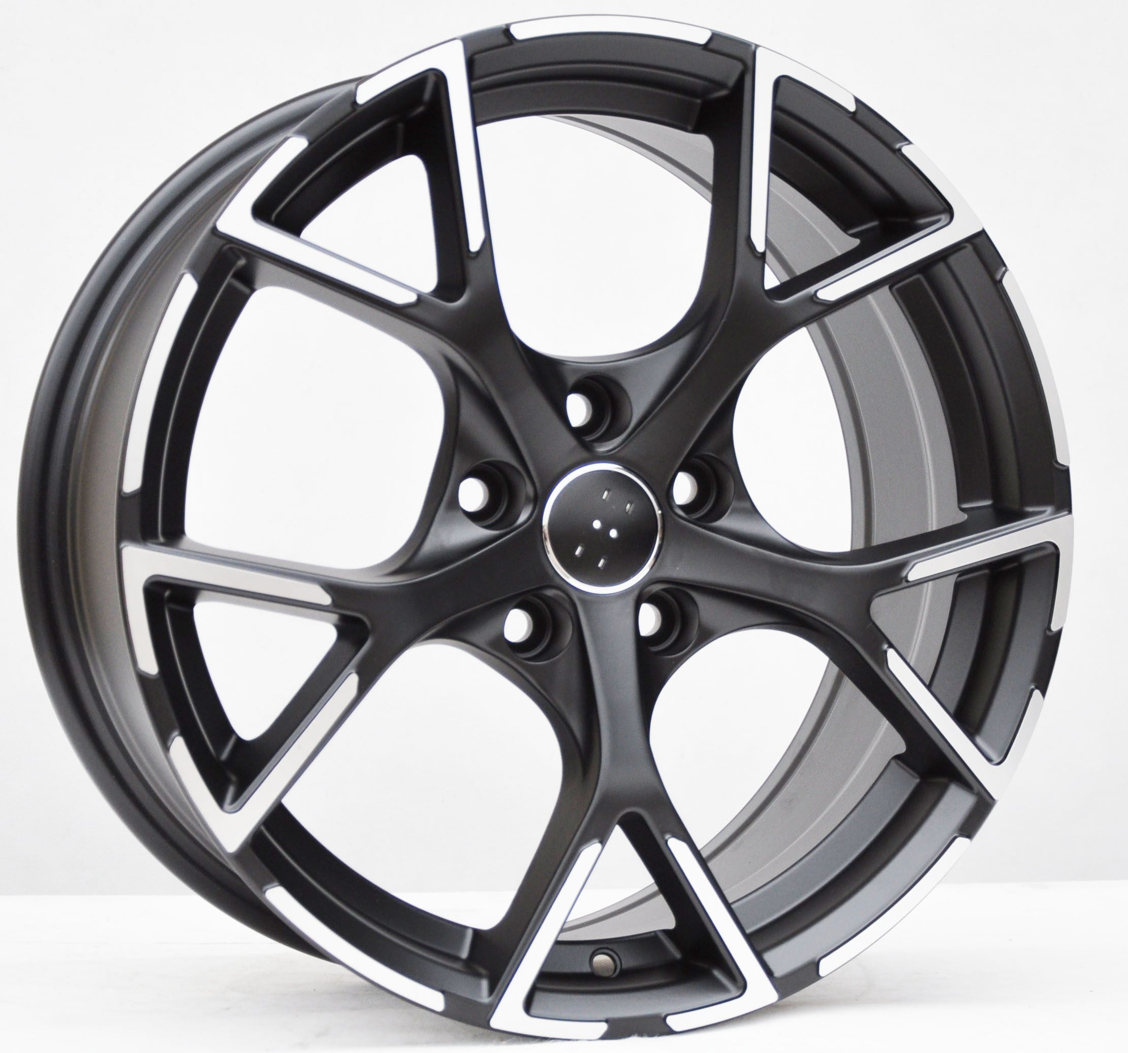 PDW 5997 Alufælge 17" 5x112 ET42 – Poleret/sort mat (sæt á 4)